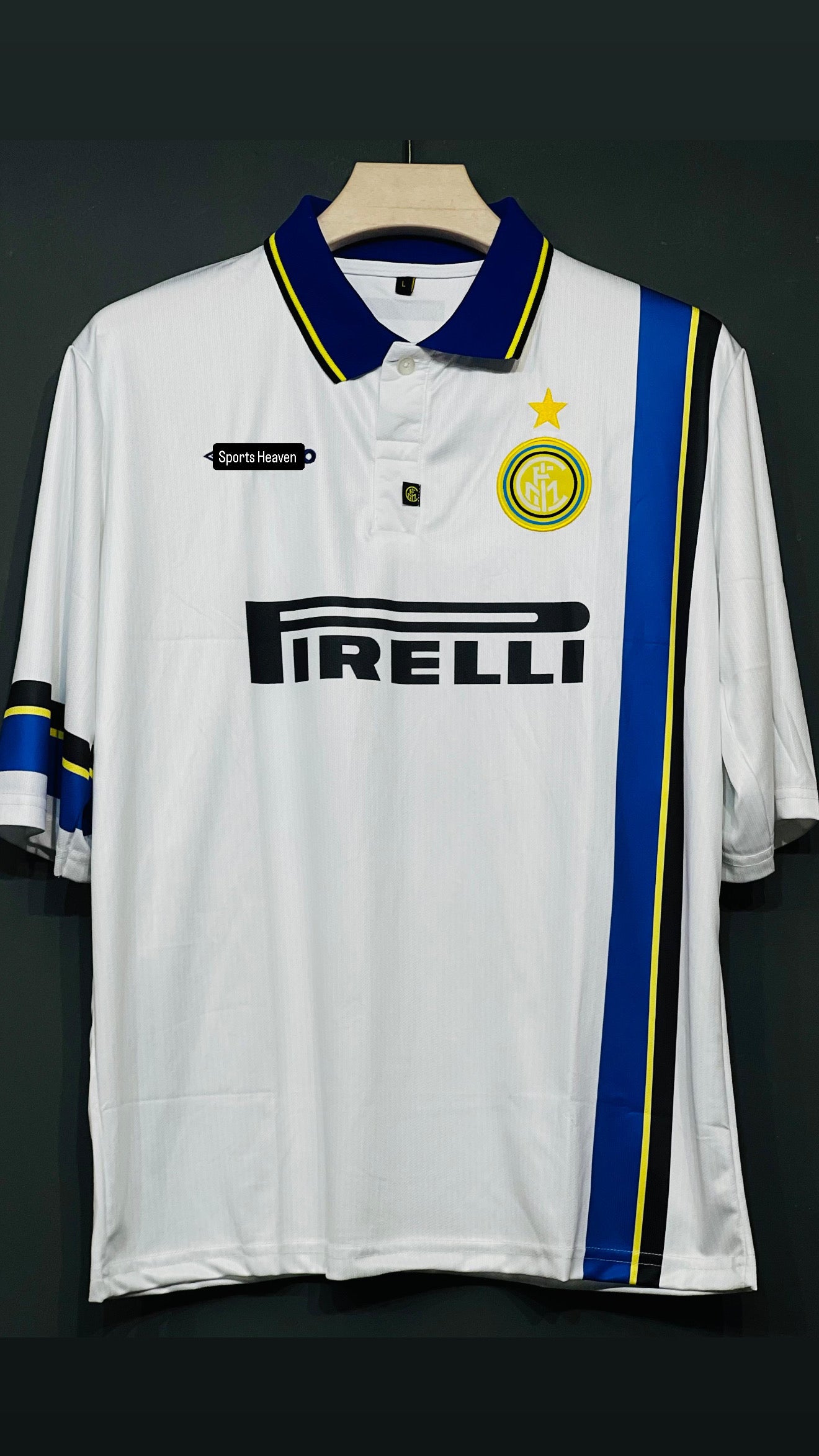 RONALDO INTER MILAN POLO AWAY KIT FIVE SLEEV EMBROIDERY