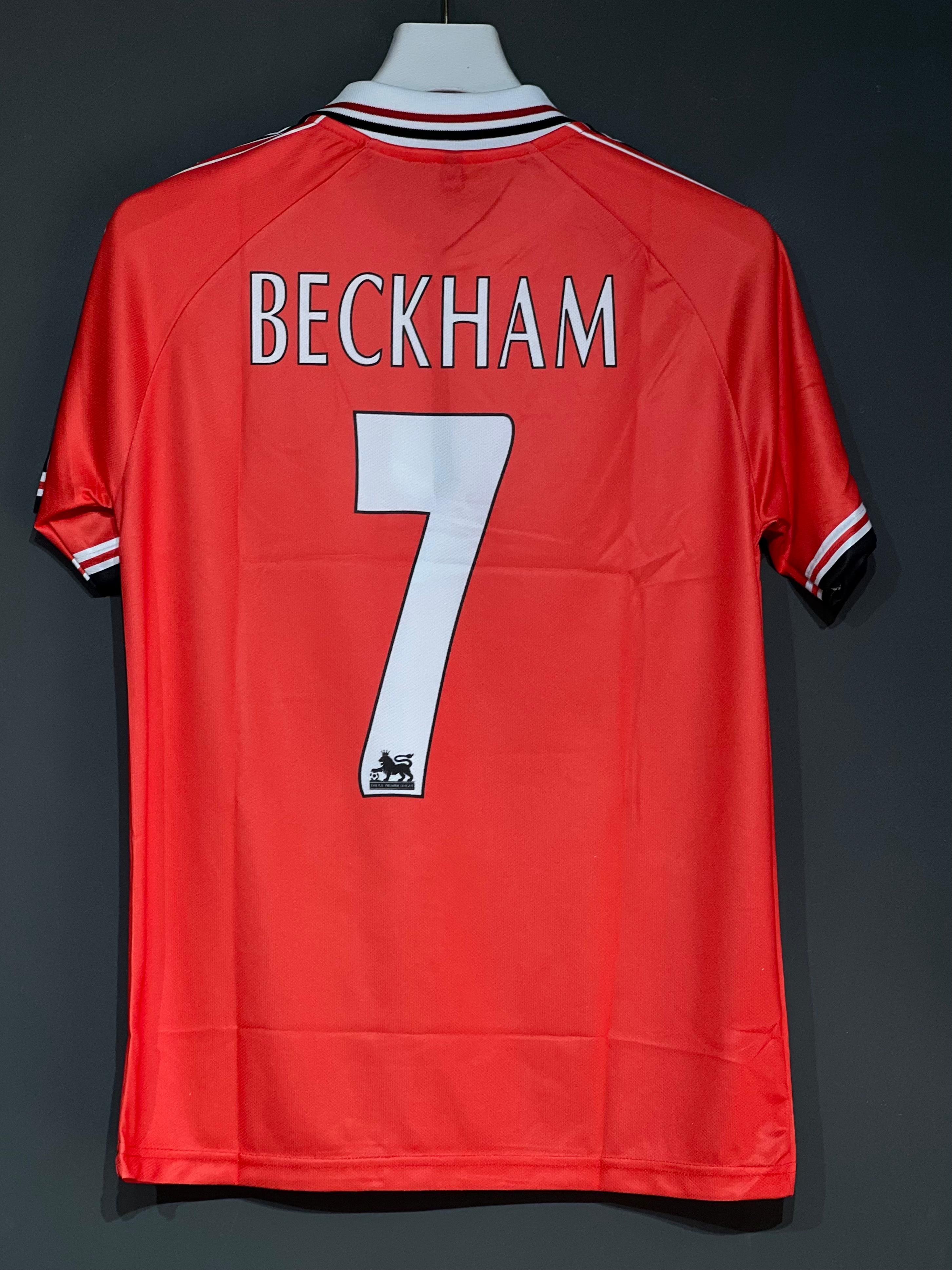 BECKHAM UNITED POLO HOME KIT 1998 EMBROIDERY