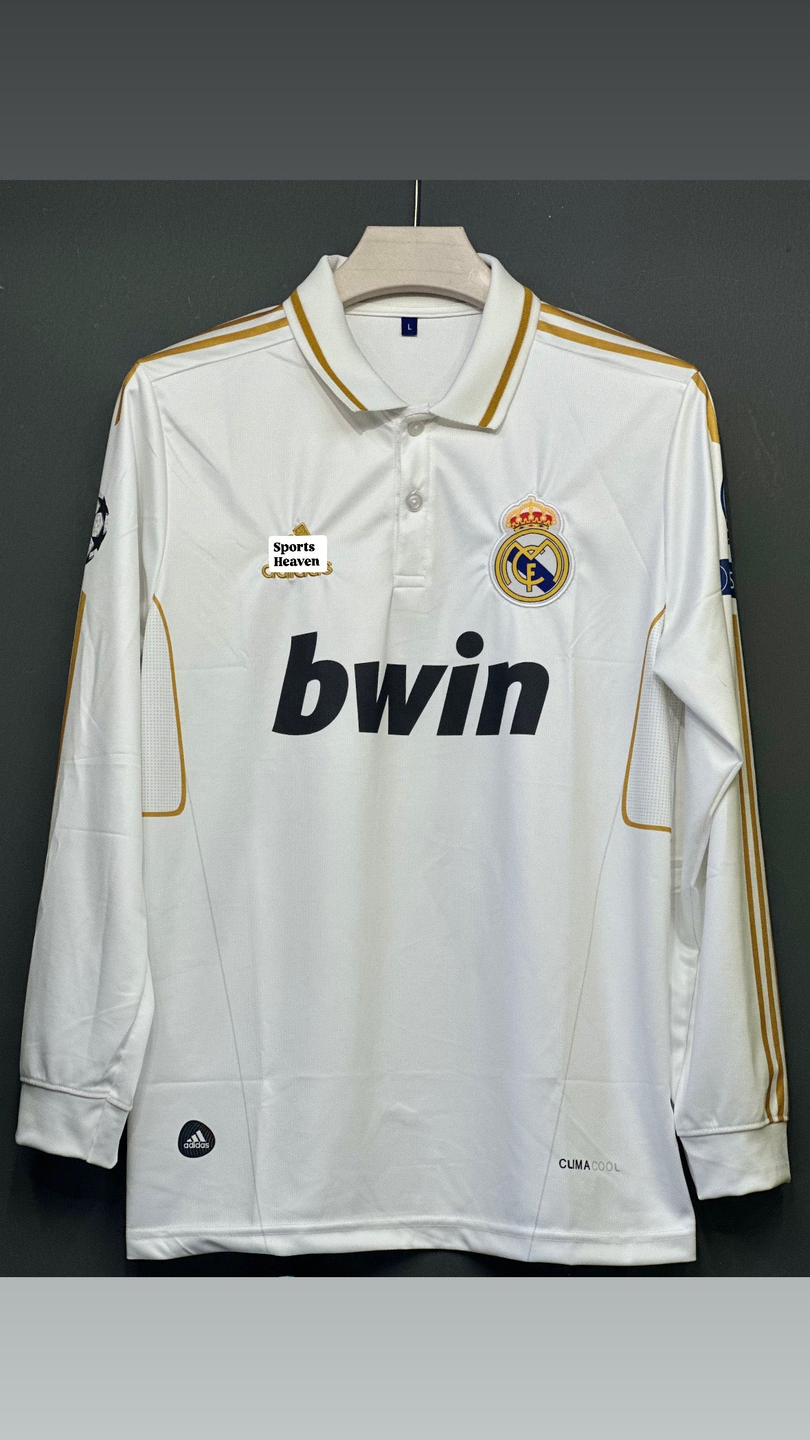 RONALDO REAL MADRID 2012 HOME KIT FULL SLEEV EMBROIDERY