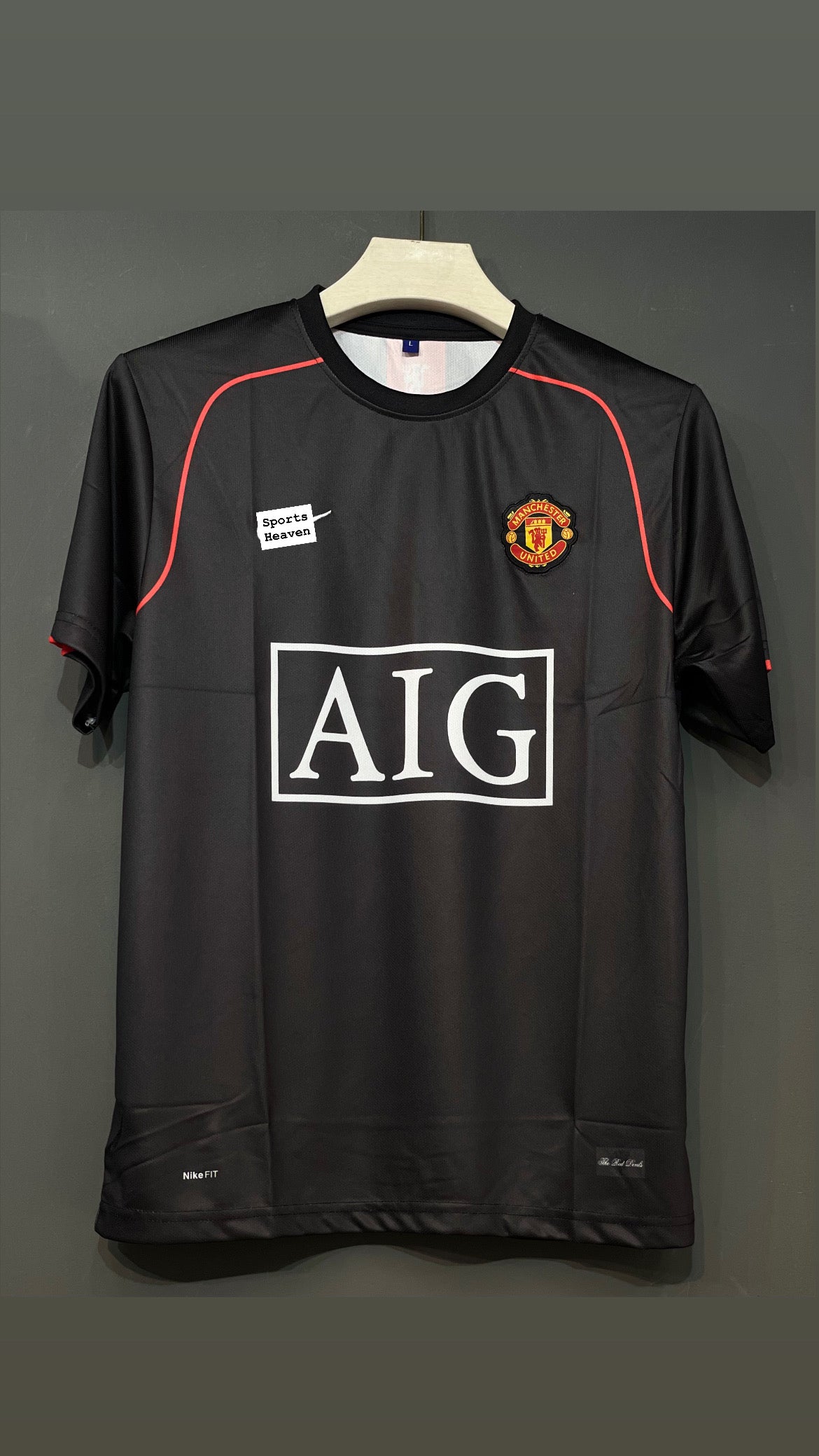 RONALDO UNITED 2008 AWAY KIT HALF SLEEV EMBROIDERY