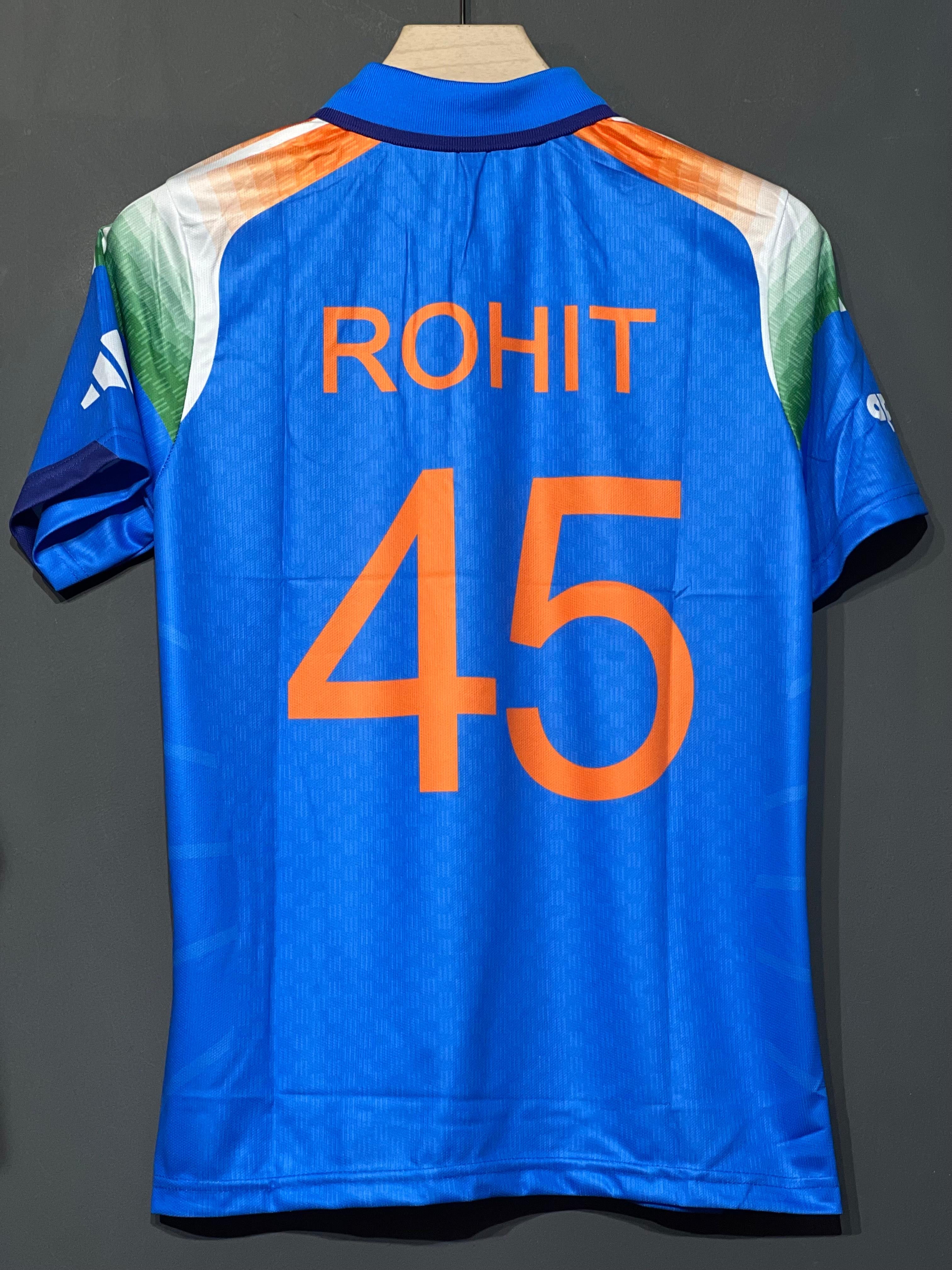 ROHIT INDIA ODI HOME KIT POLO EMBROIDERY