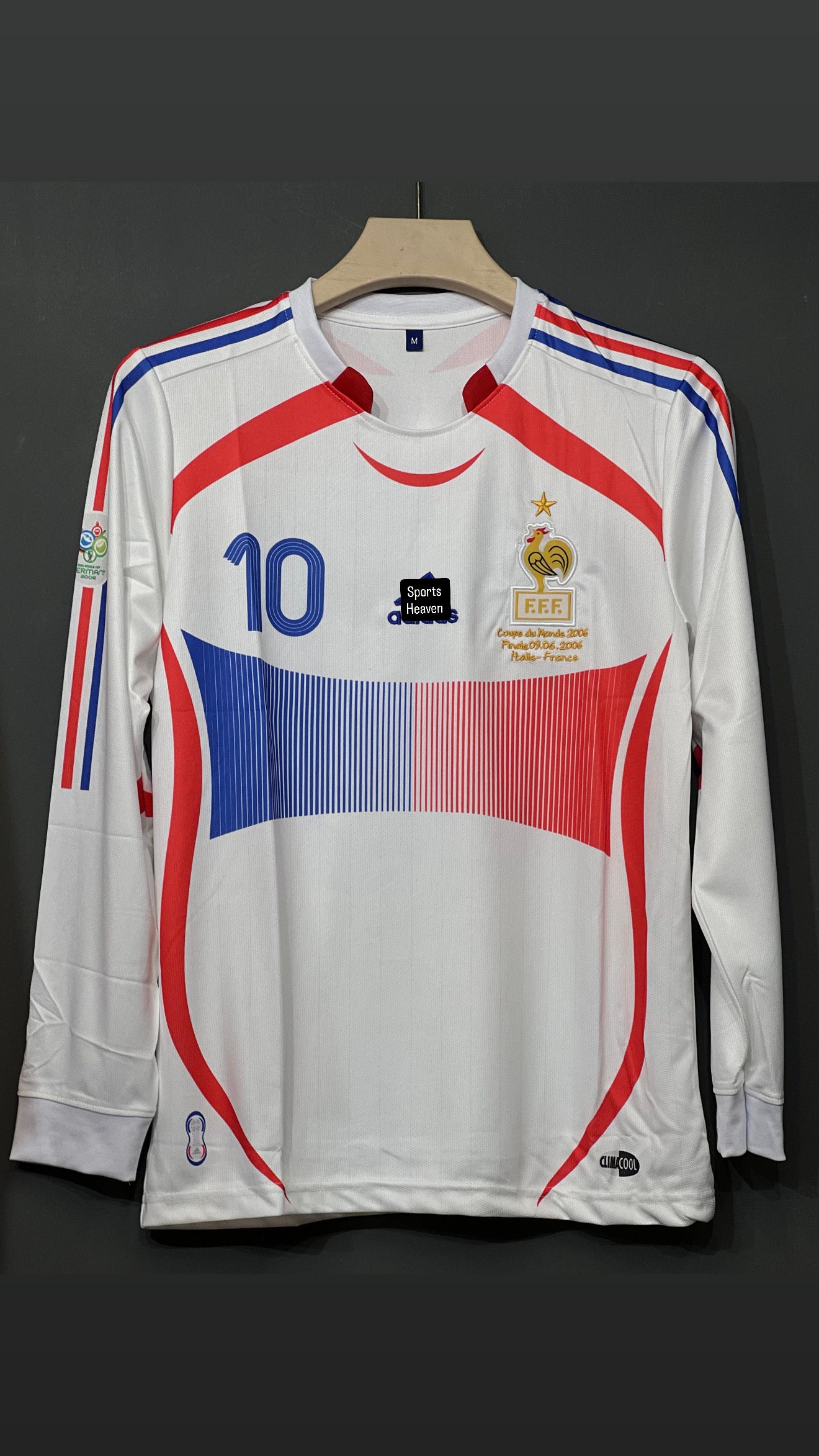 ZIDANE FRANCE AWAY KIT FULL SLEEV EMBROIDERY