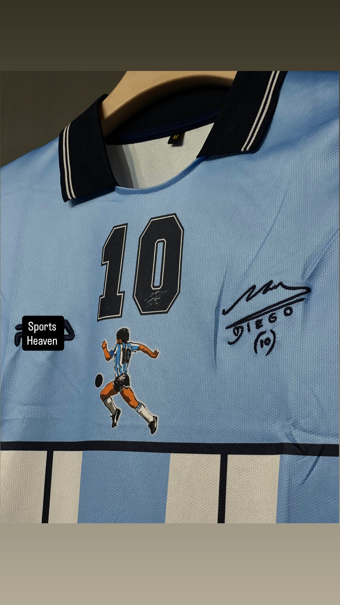 Argentina Special Edition Diego Maradona Testimonial 2001 Retro polo embroidery kit