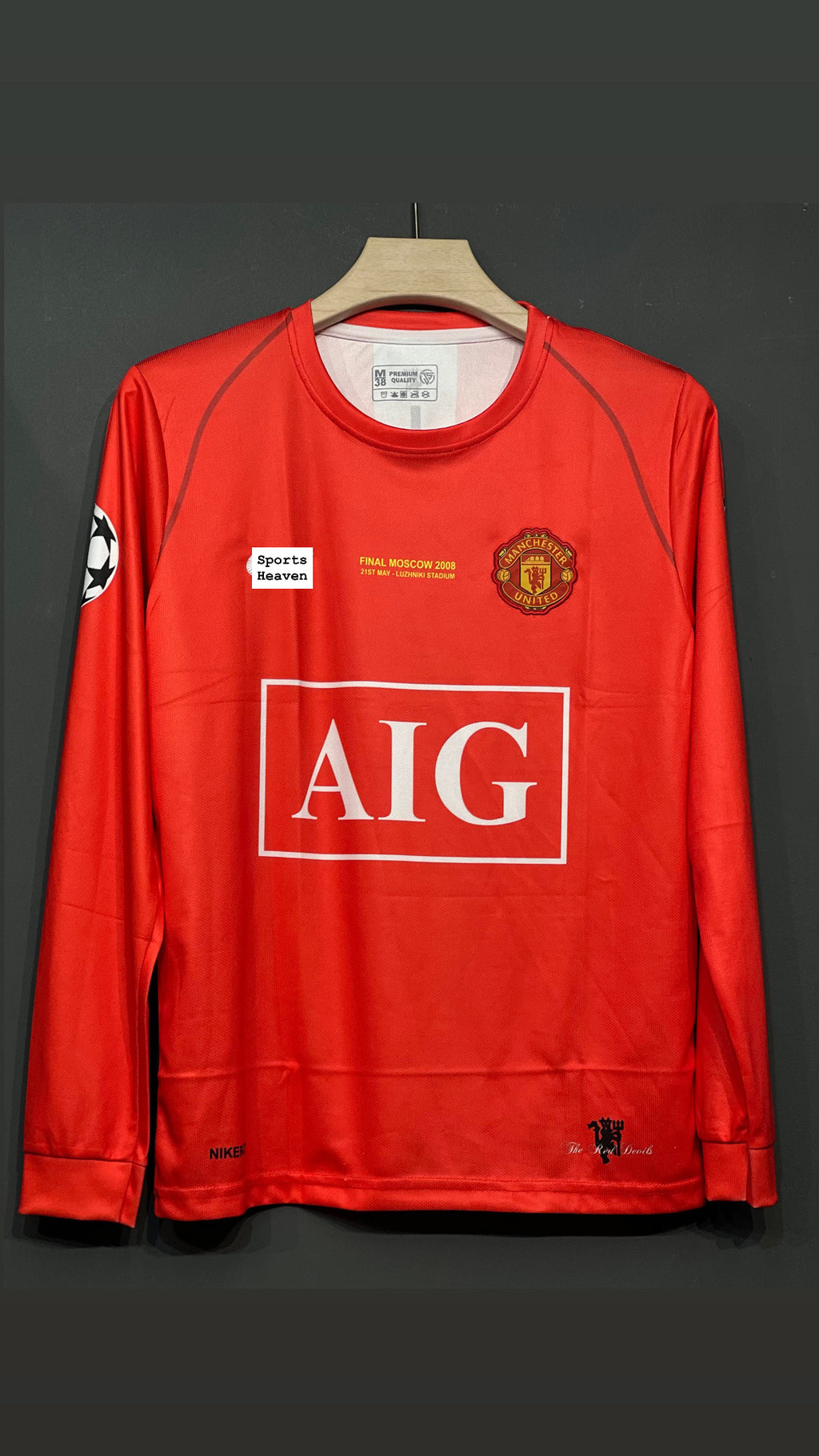 RONALDO UNITED 2008 HOME KIT FULL SLEEV EMBROIDERY