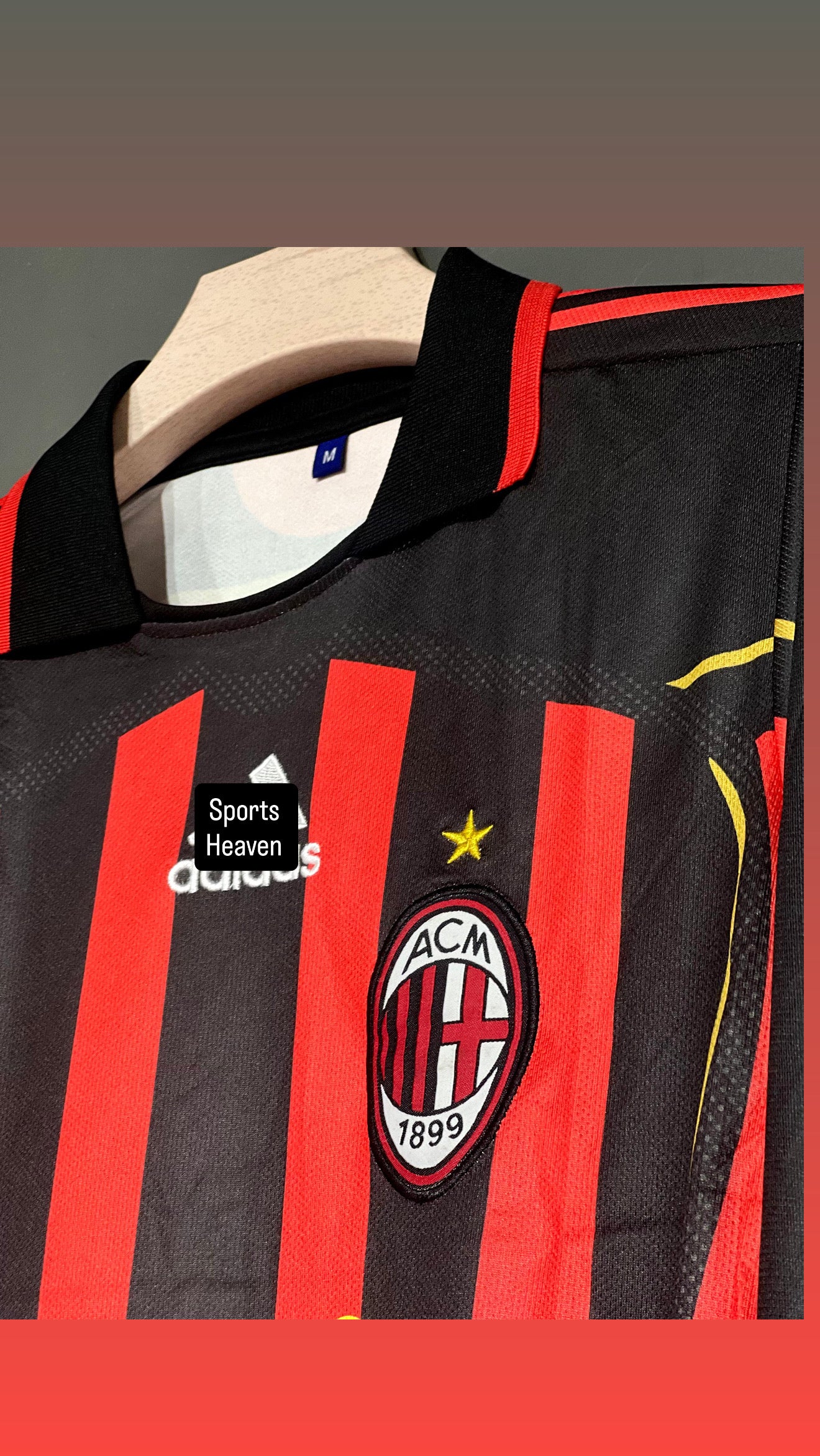 MALDINI AC MILAN 2007/08 HOME KIT POLO FULL SLEEV EMBROIDERY