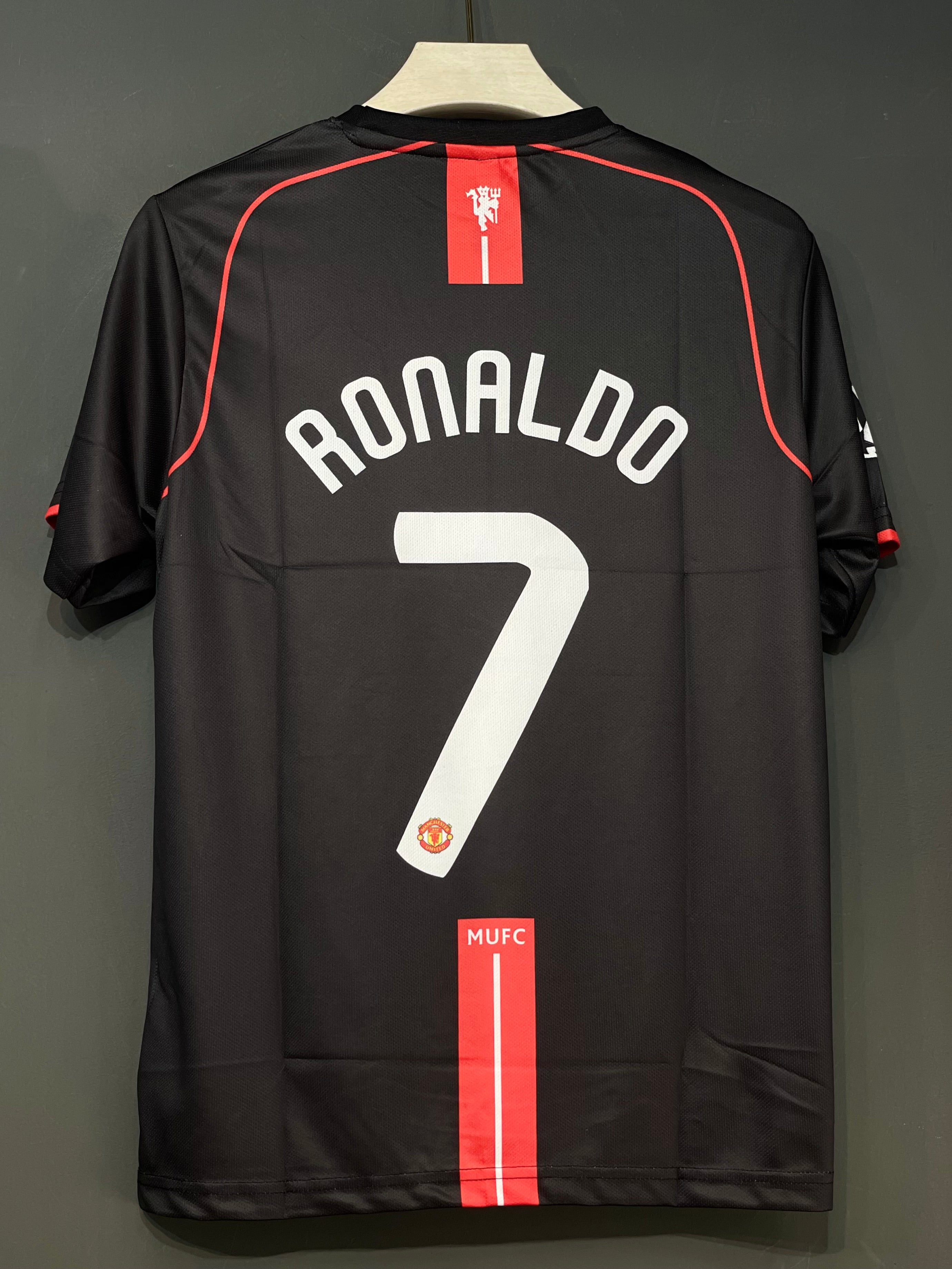 RONALDO UNITED 2008 AWAY KIT HALF SLEEV EMBROIDERY
