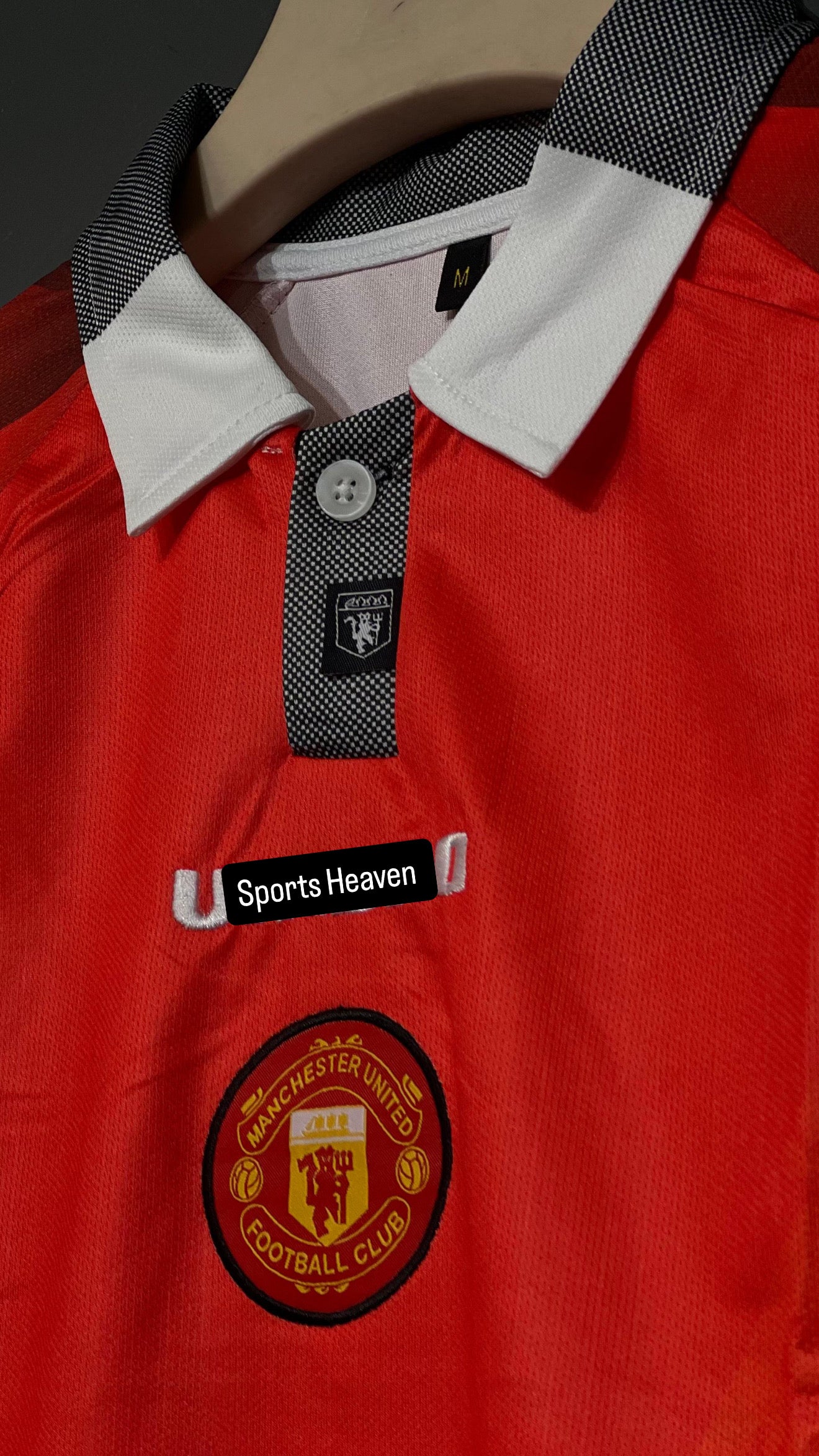 BECKHAM UNITED HOME KIT 1996 POLO EMBROIDERY