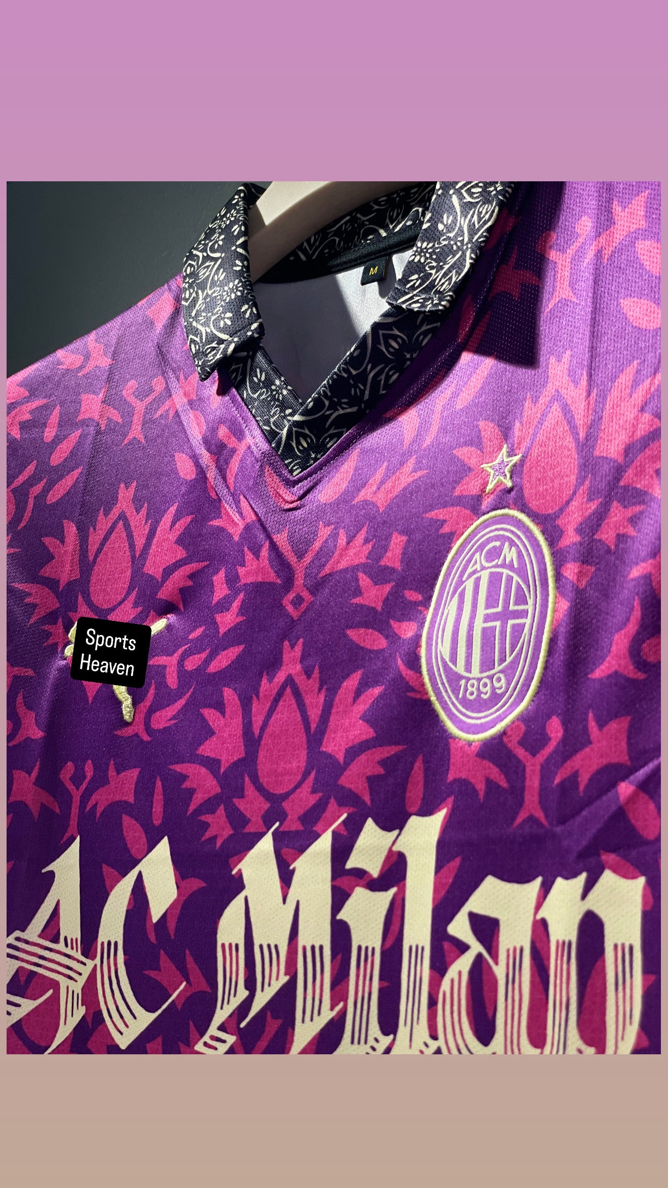 MALDINI AC MILAN PINK POLO SPECIAL KIT EMBROIDERY