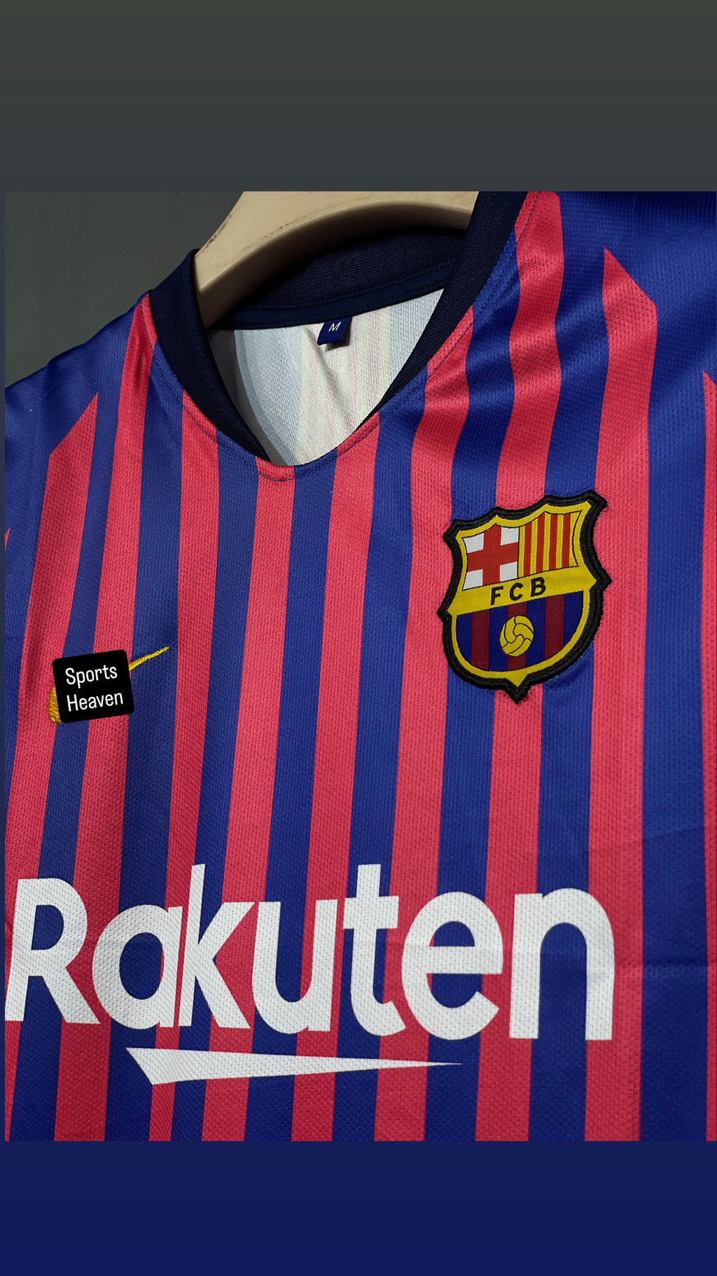 MESSI BARCELONA 2018/19 HOME KIT HALF SLEEV EMBROIDERY