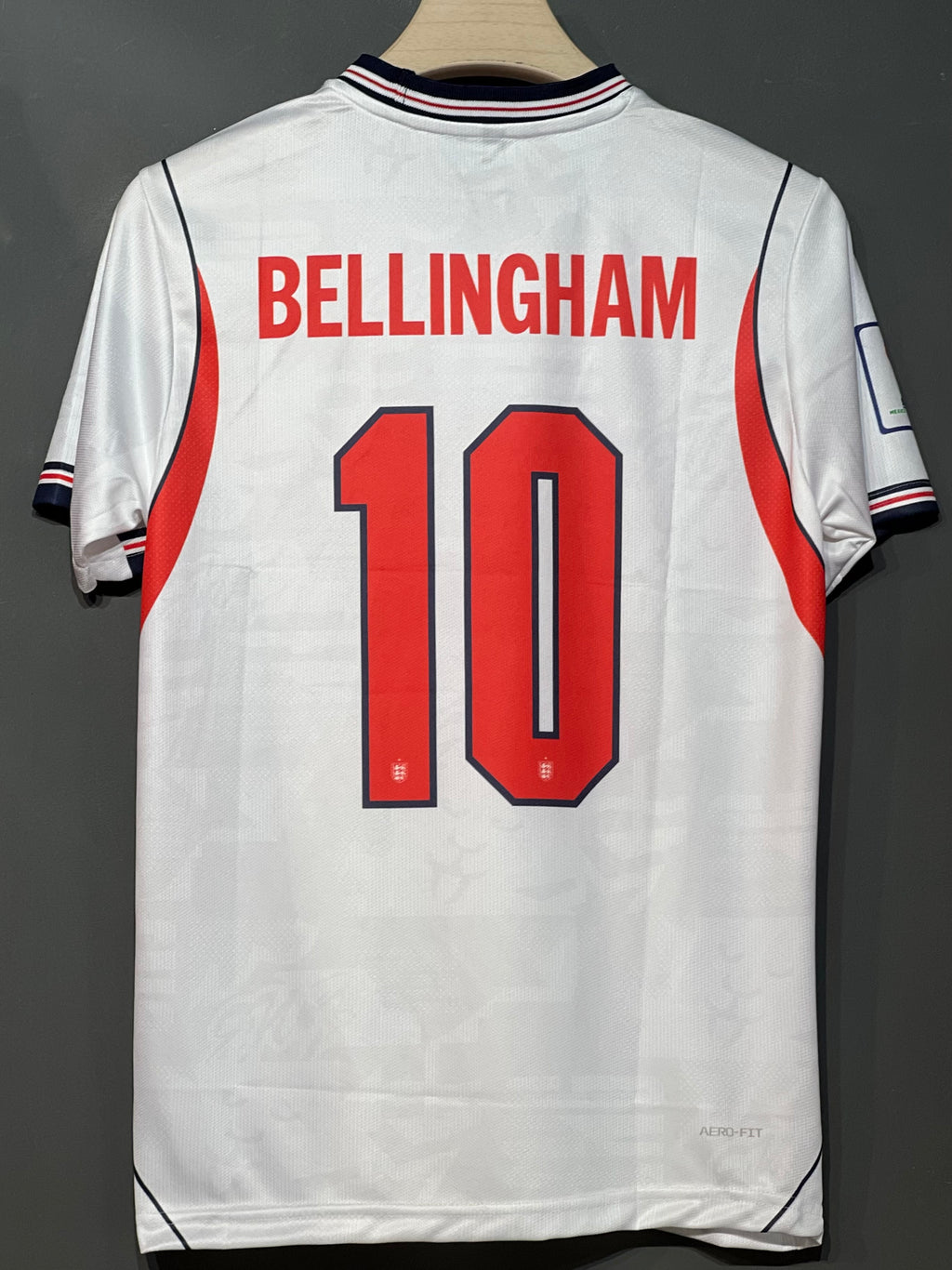 BELLINGHAM ENGLAND 2026 WOLRD CUP HOME KIT EMBROIDERY