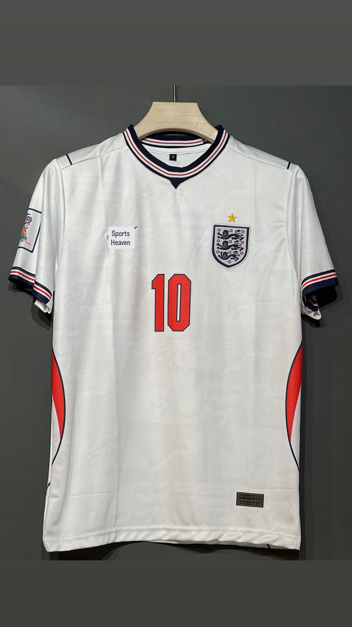 BELLINGHAM ENGLAND 2026 WOLRD CUP HOME KIT EMBROIDERY