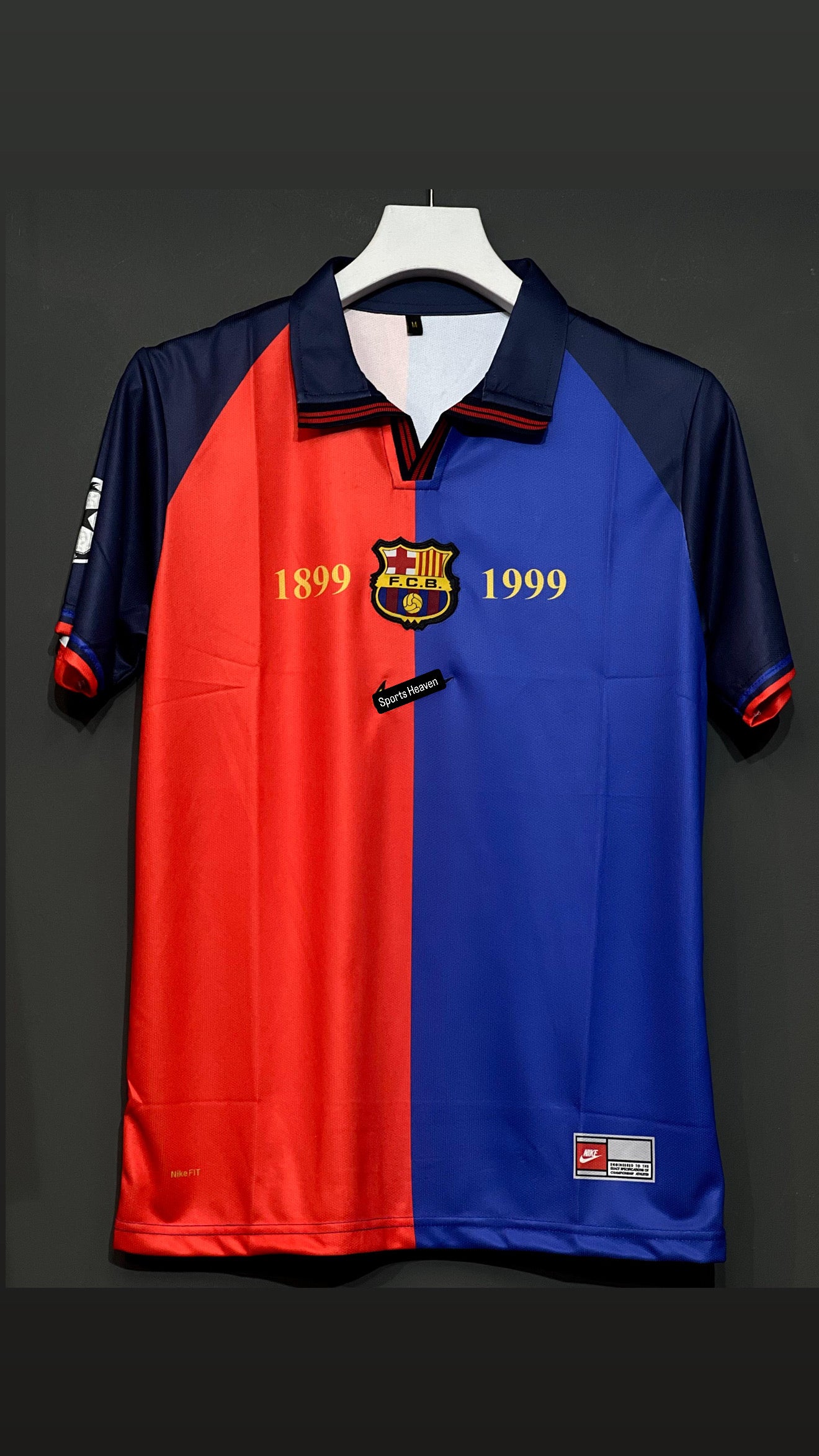 PUYOL BARCELONA 1999 HOME KIT POLO EMBROIDERY