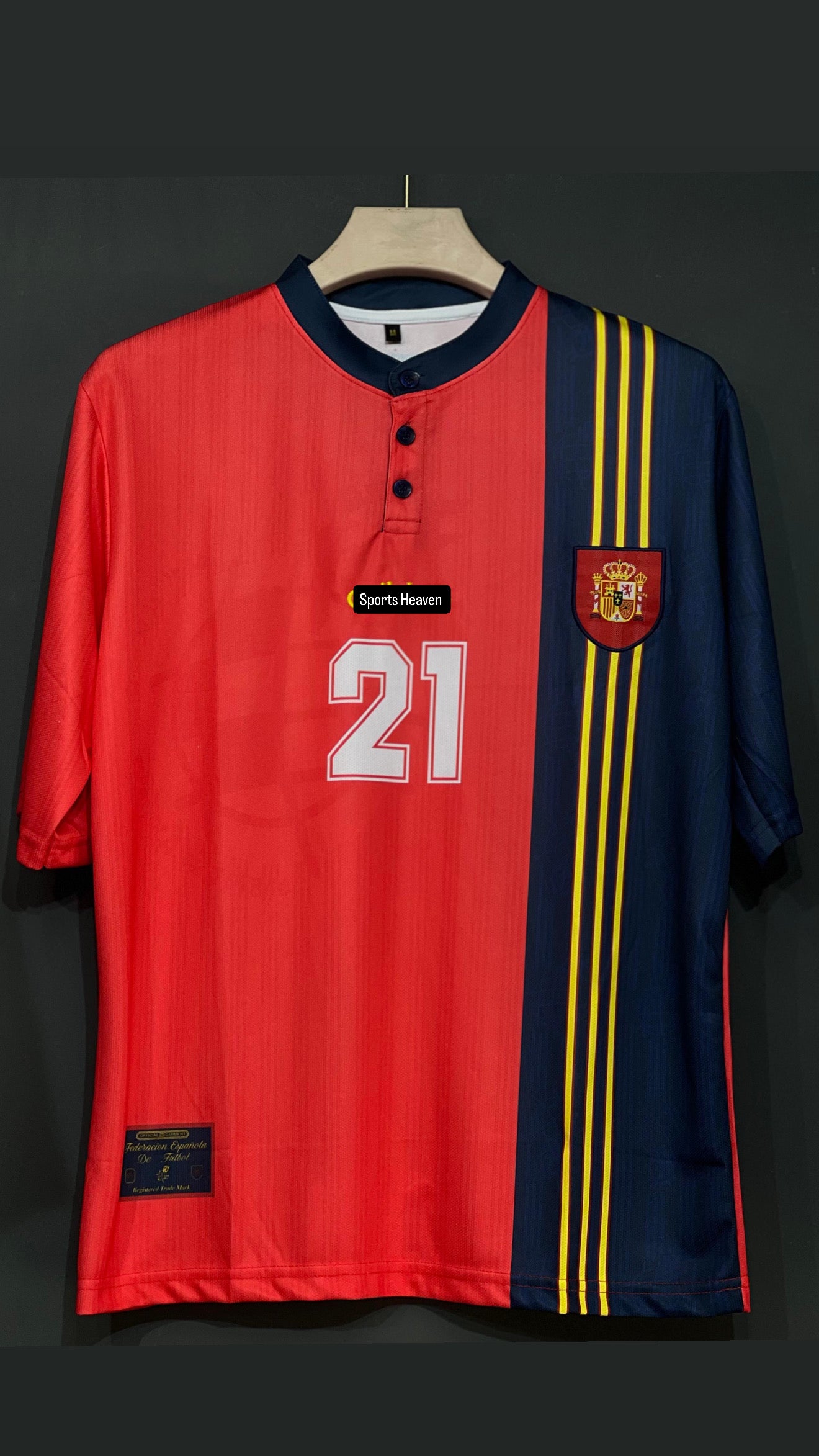 LUIS ENRIQUE SPAIN HOME KIT FIVE SLEEV EMBROIDERY