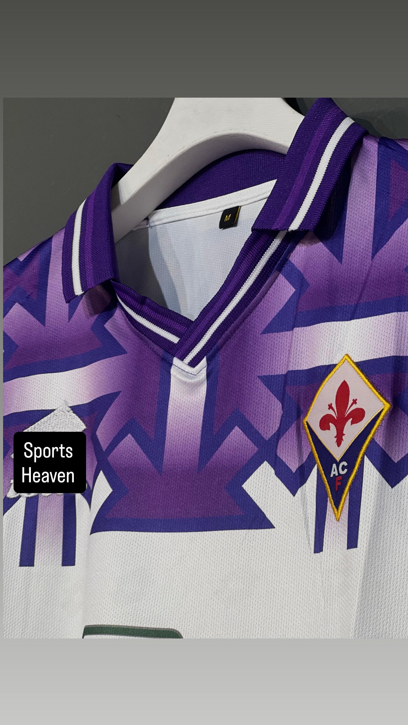 BATISTUTA FIORENTINA AWAY KIT POLO FIVE SLEEV EMBROIDERY