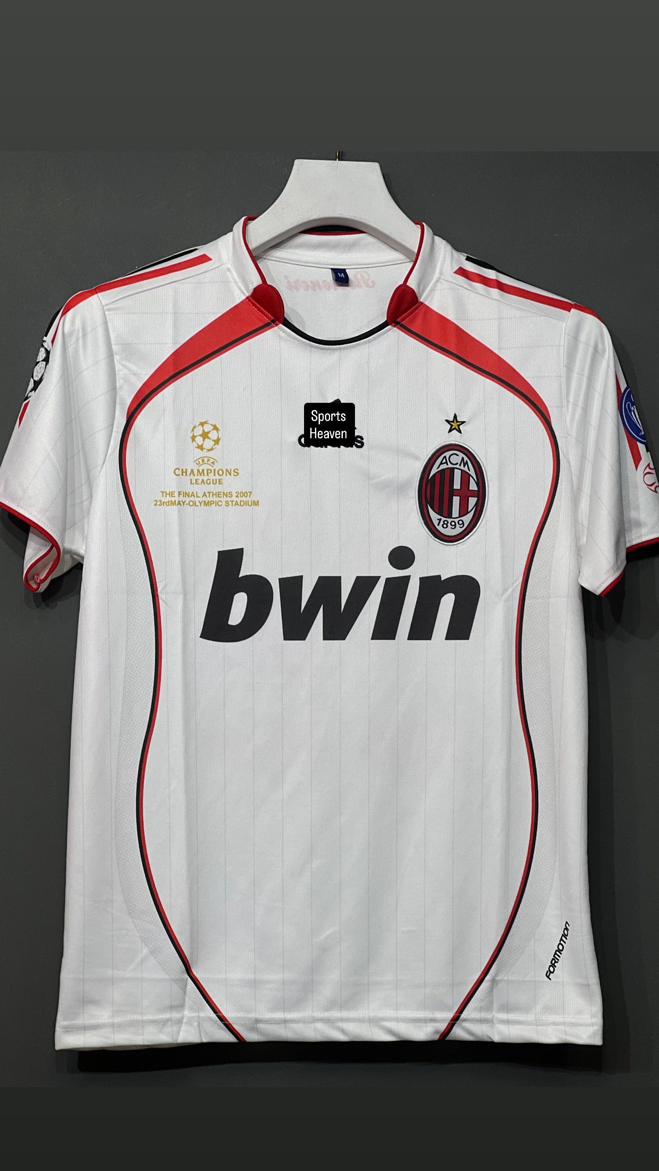 KAKA AC MILAN 2007/08 AWAY KIT EMBROIDERY