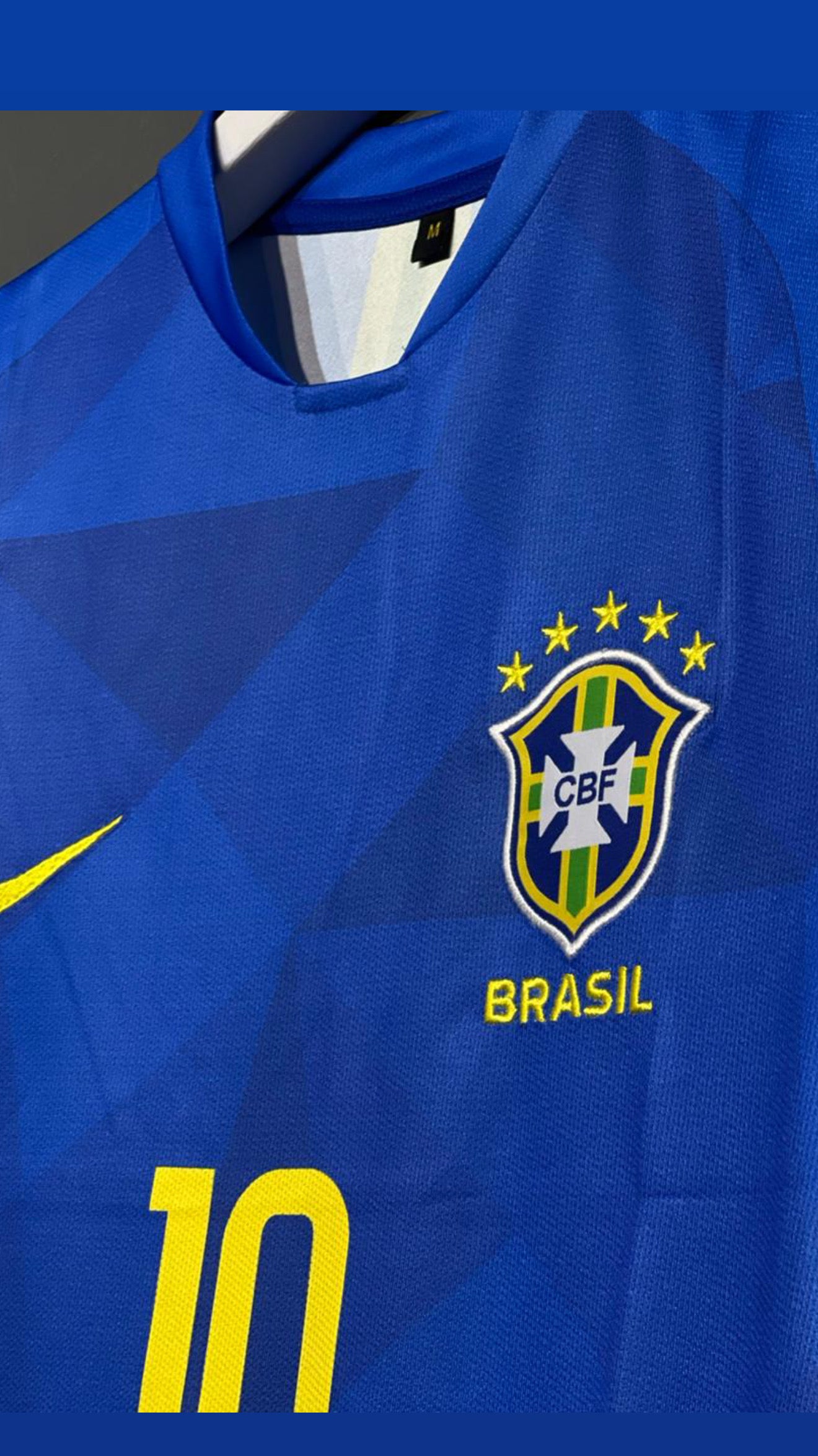 NEYMAR BRAZIL 2018 AWAY KIT EMBROIDERY