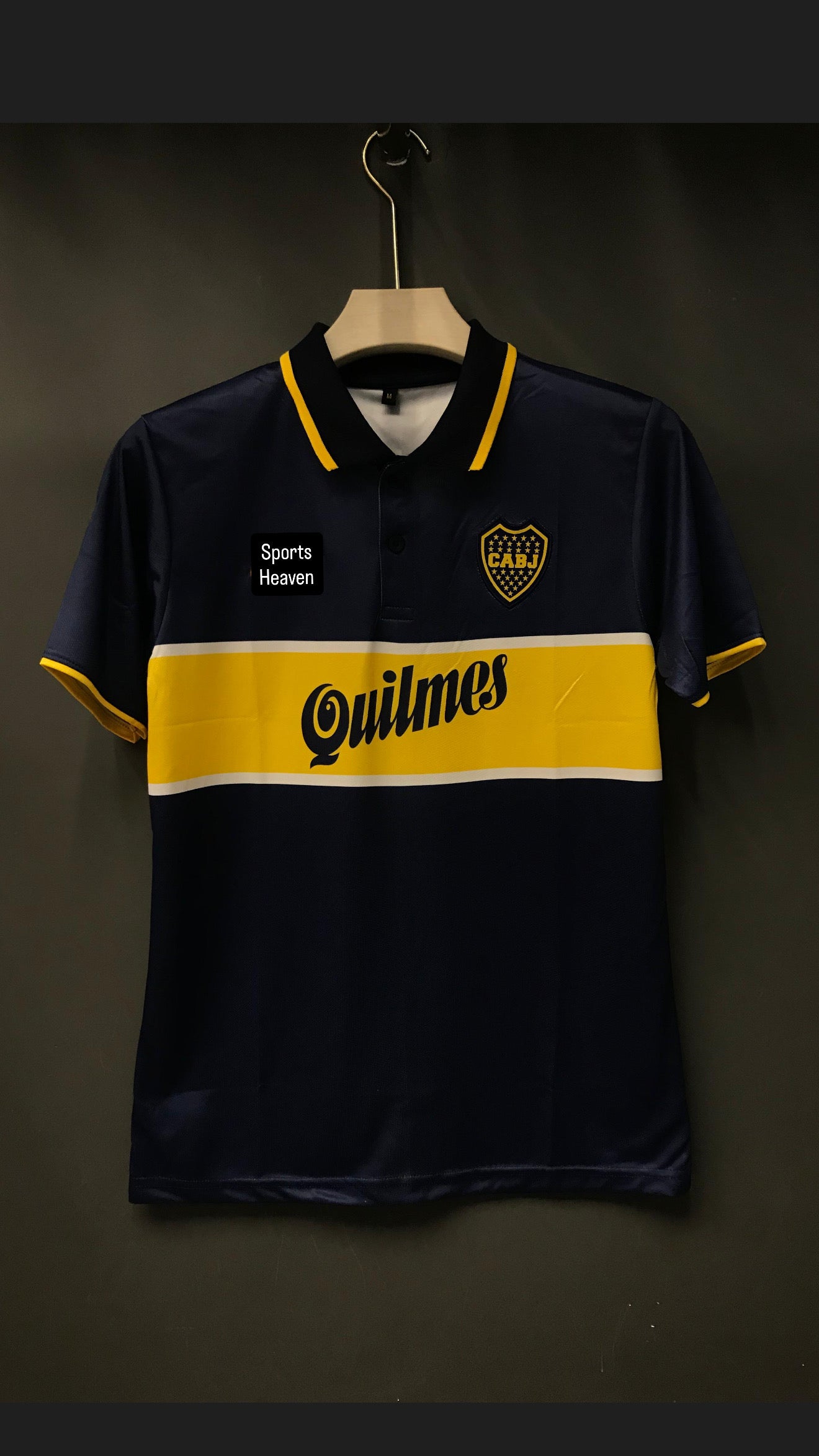 MARADONA BOCCA JUNIOR HOME KIT  POLO EMBROIDERY