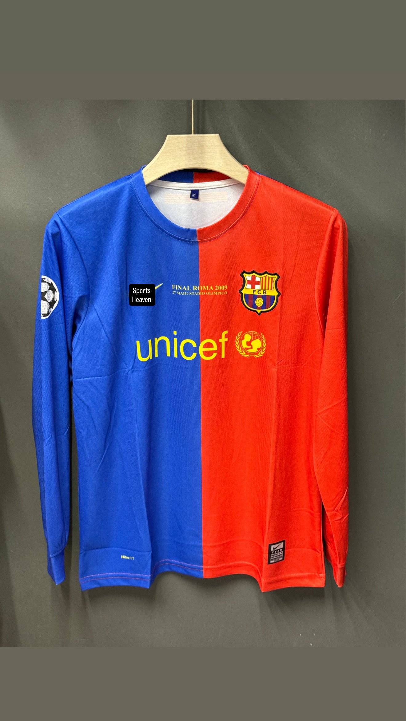 MESSI BARCELONA FULL SLEEV 2008/09 HOME KIT EMBROIDERY