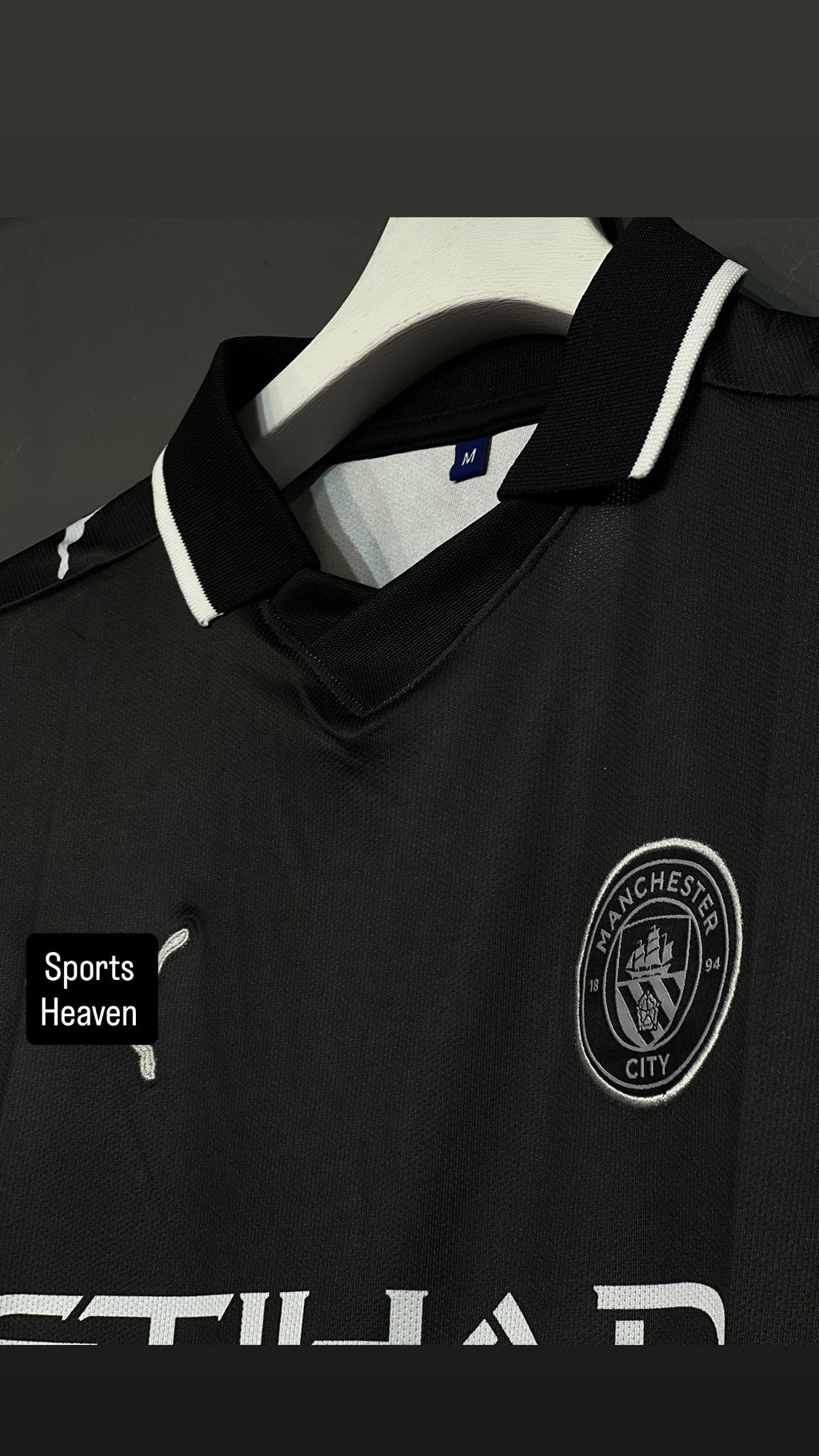 HALAND MANCHESTER CITY POLO AWAY KIT EMBROIDERY