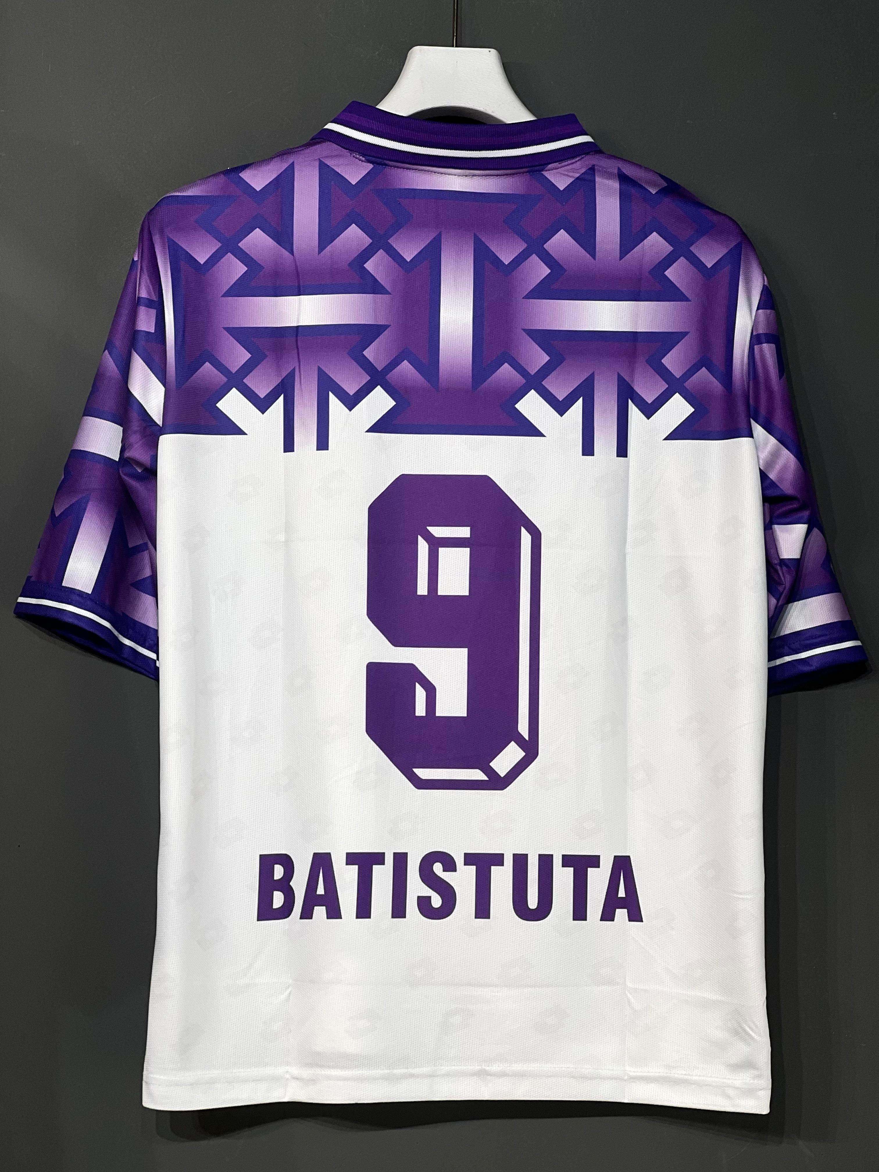 BATISTUTA FIORENTINA AWAY KIT POLO FIVE SLEEV EMBROIDERY