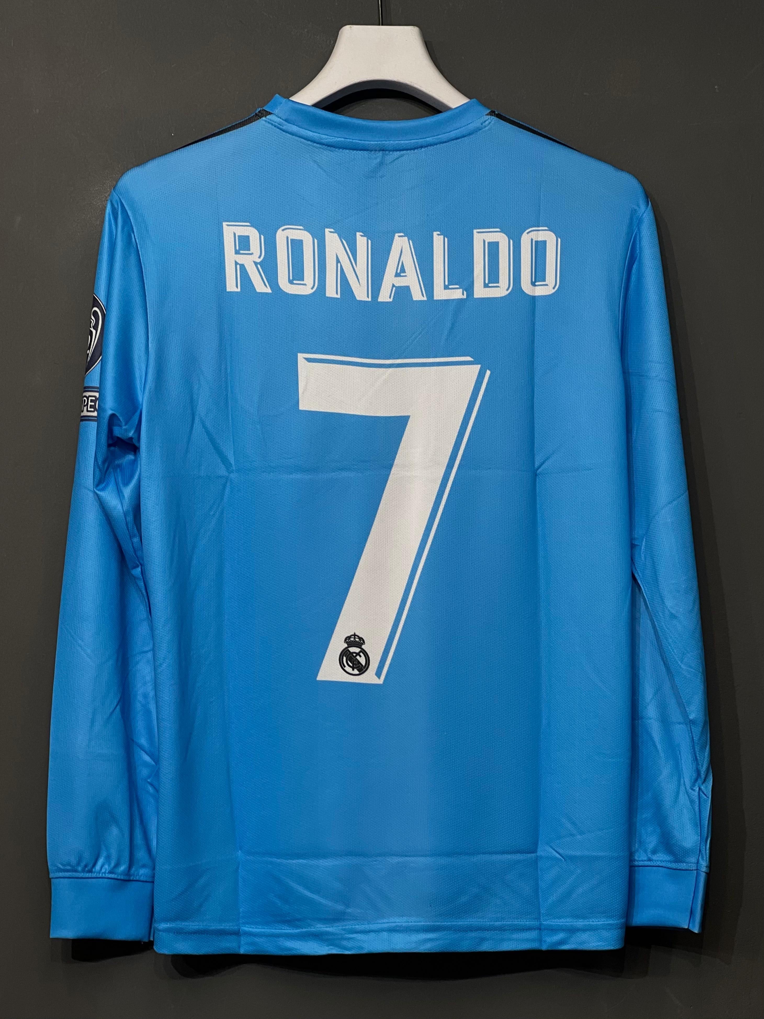 RONALDO REAL MADRID 2017/18 THIRD KIT FULL SLEEV EMBROIDERY