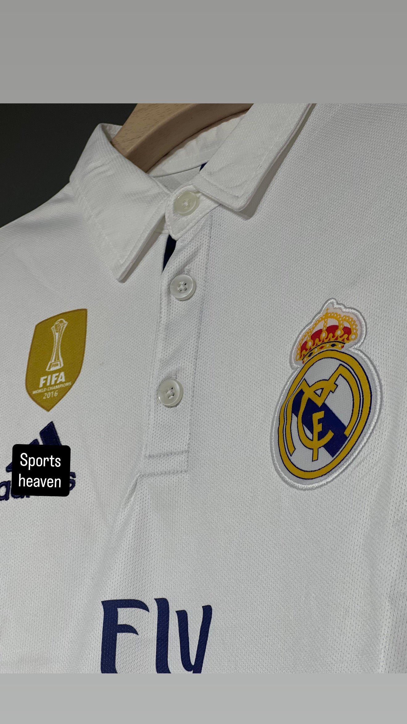 RONALDO 2016  REAL MADRID HOME KIT POLO FULL SLEEV EMBROIDERY