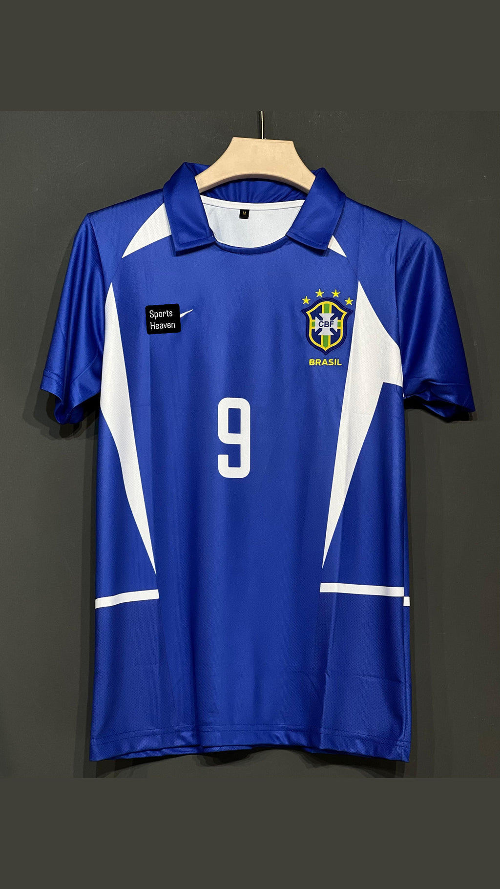 RONALDO BRAZIL 2002 AWAY KIT POLO EMBROIDERY