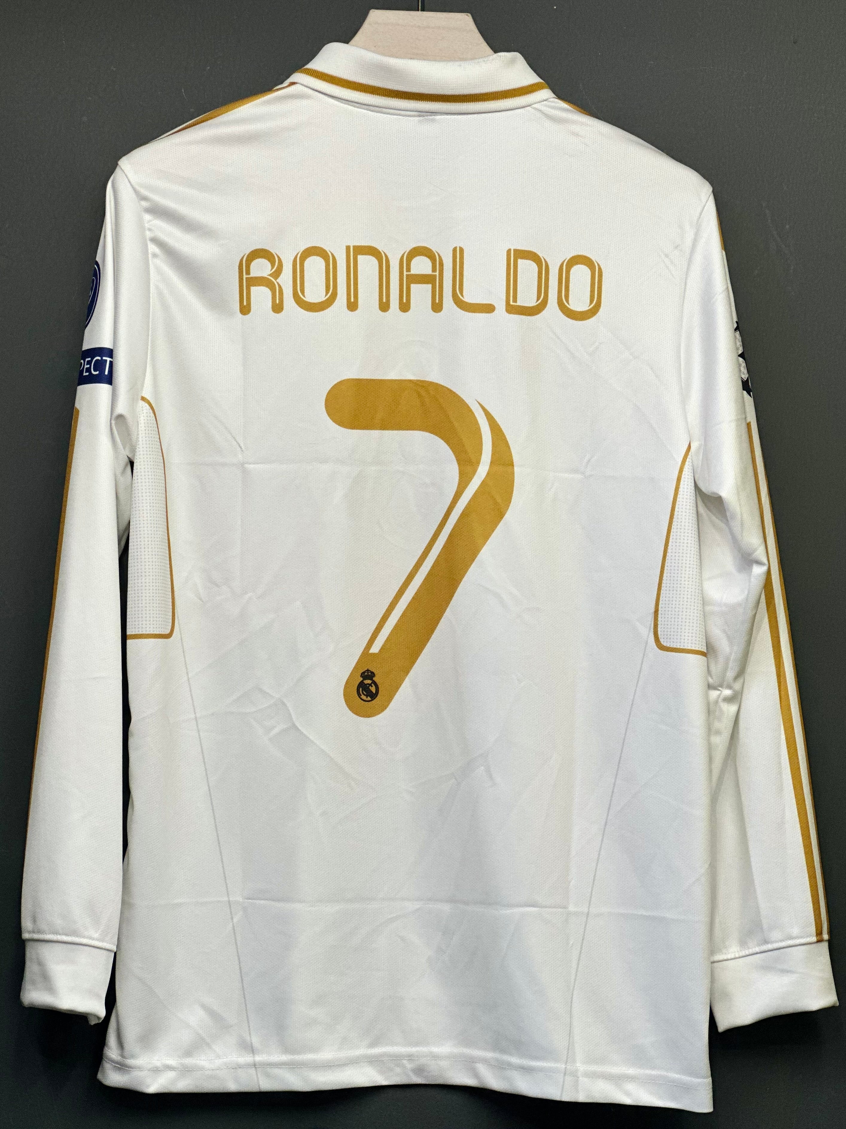 RONALDO REAL MADRID 2012 HOME KIT FULL SLEEV EMBROIDERY