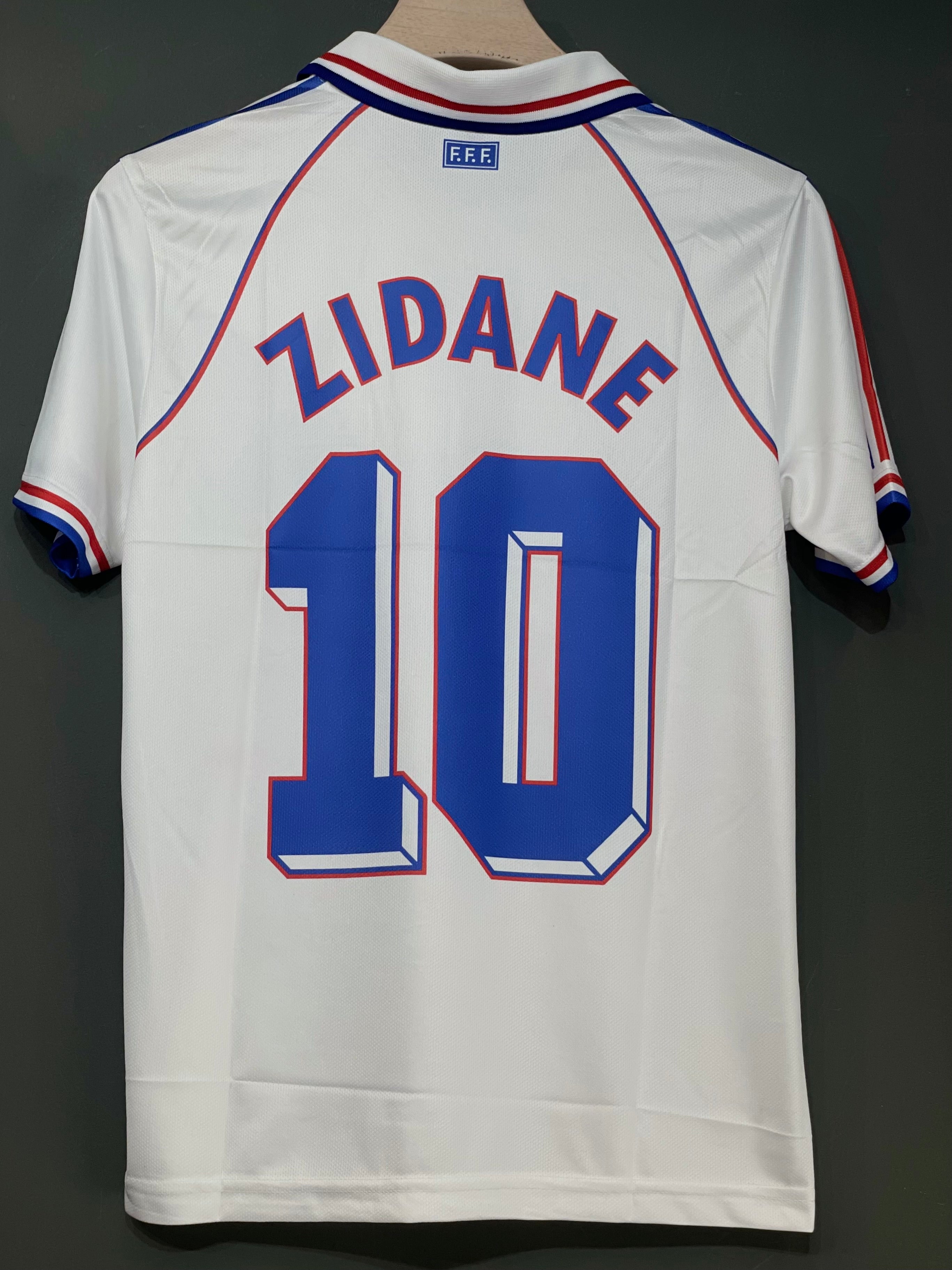 ZIDHAN FRANCE 1998 AWAY KIT HALF HALF SLEEV POLO EMBROIDERY