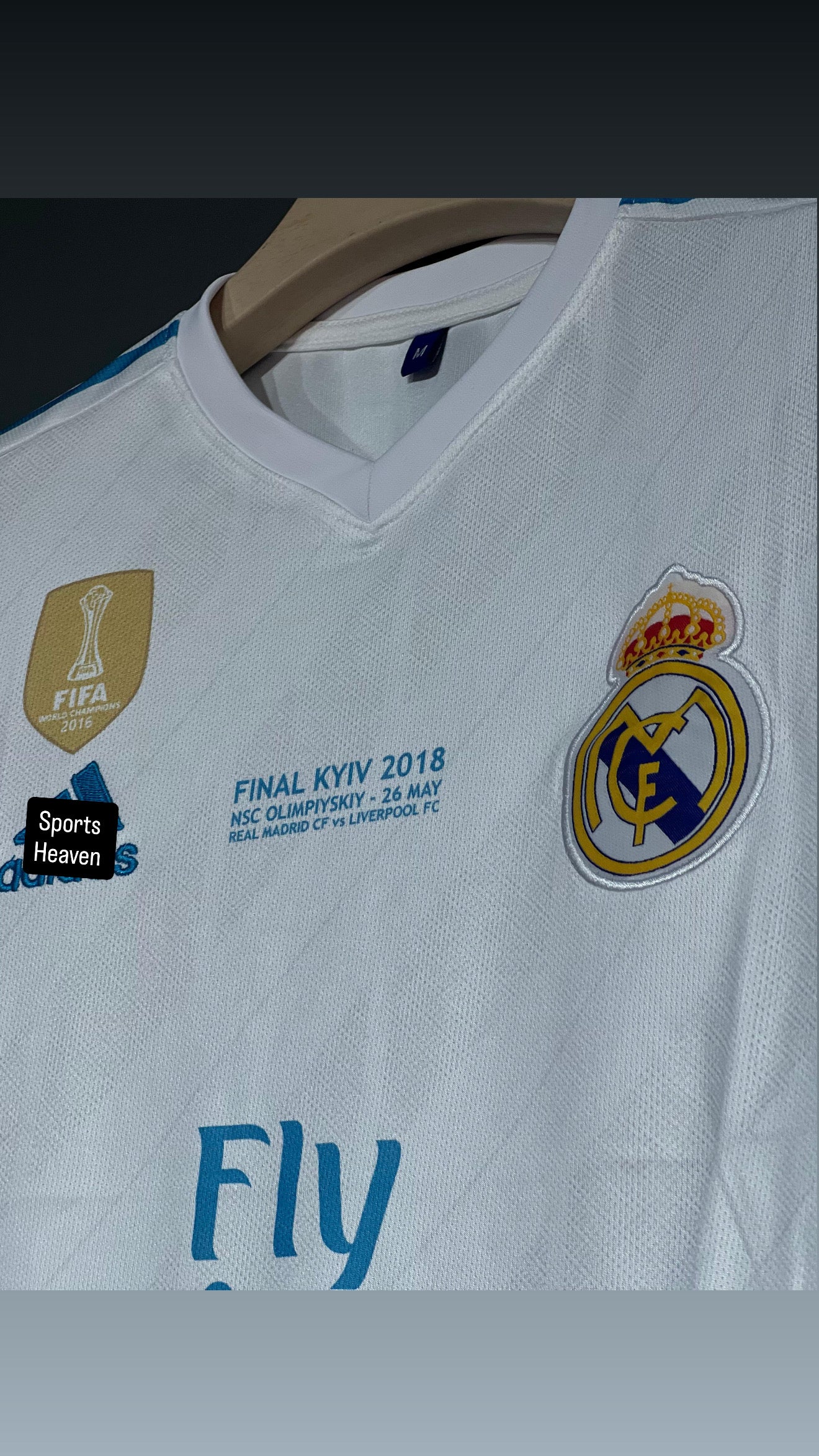 RONALDO REAL MADRID 2017/18 HOME KIT FULL SLEEV EMBROIDERY