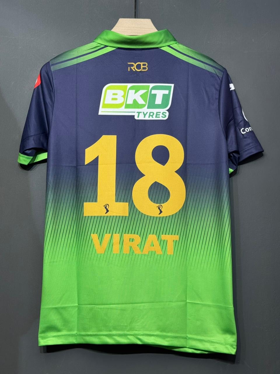 VIRAT KOHLI RCB AWAY KIT 2026 POLO ZIP EMBROIDERY QUALITY