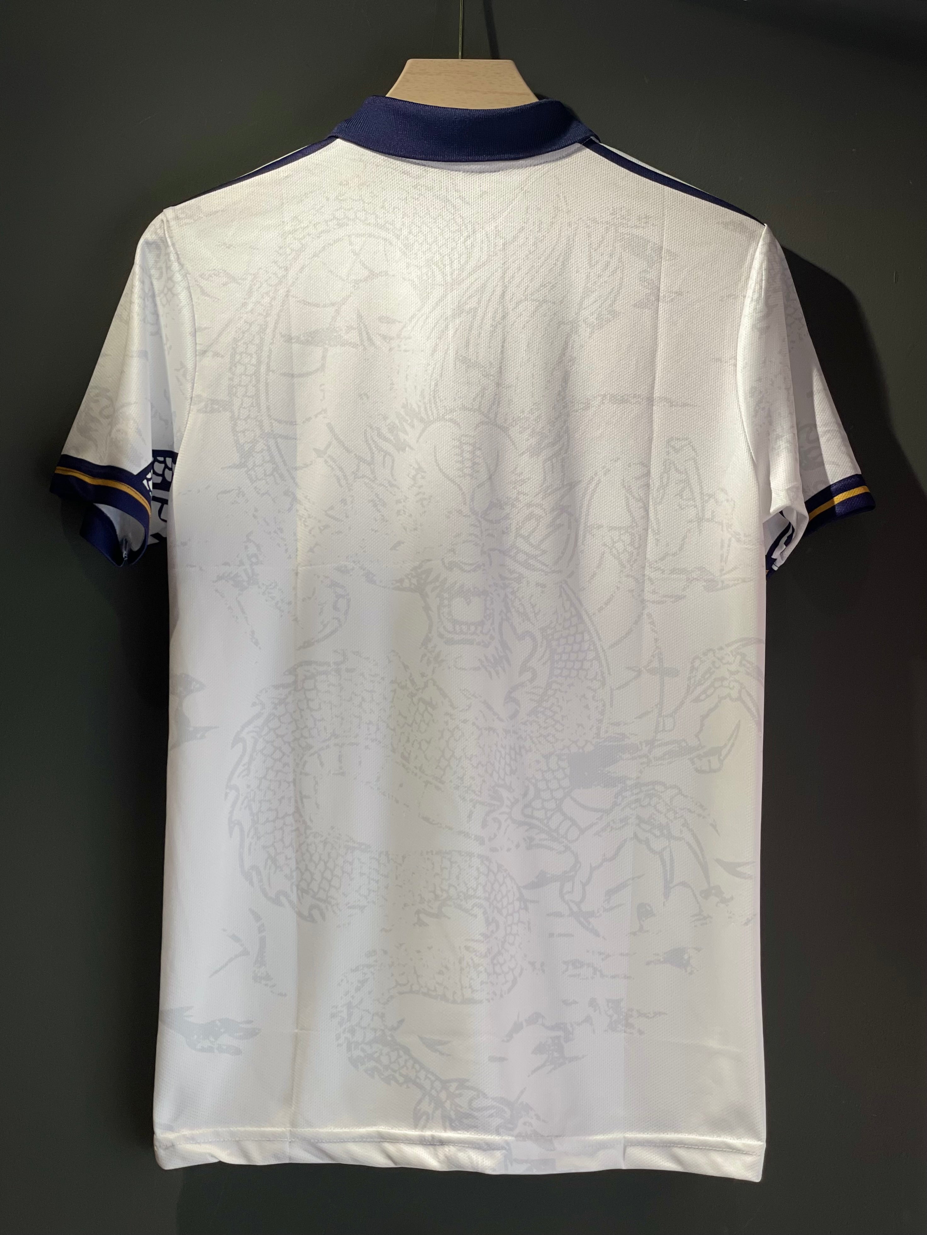 REAL MADRID DRAGON KIT WHITE POLO EMBROIDERY