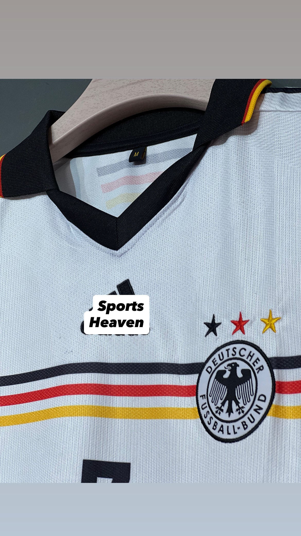 GERMANY 1998 HOME KIT MOLLER POLO EMBROIDERY PREMIUM