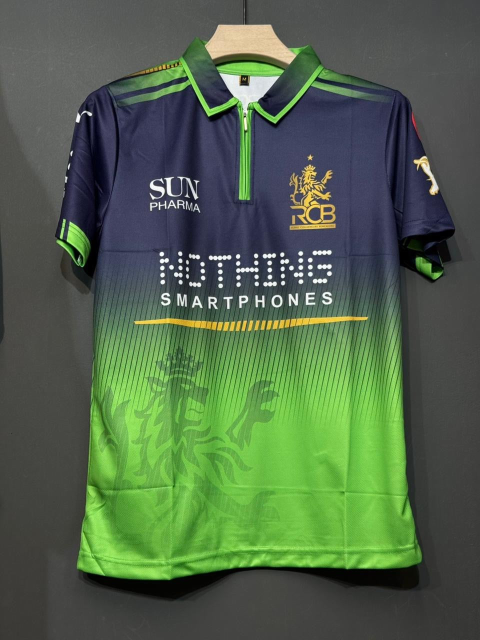 VIRAT KOHLI RCB AWAY KIT 2026 POLO ZIP EMBROIDERY QUALITY