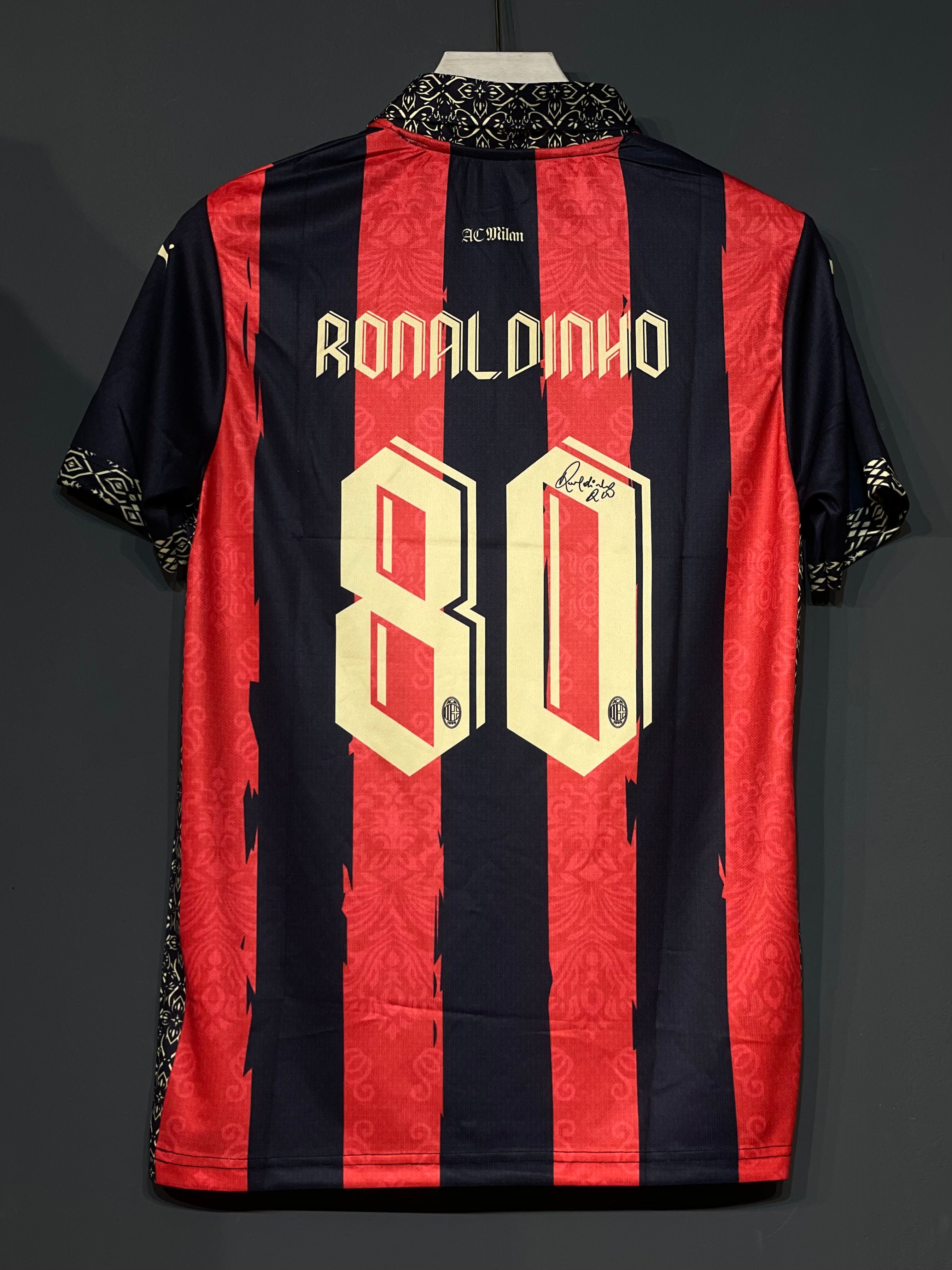 RONALDINHO AC MILAN SPECIAL KIT POLO EMBROIDERY