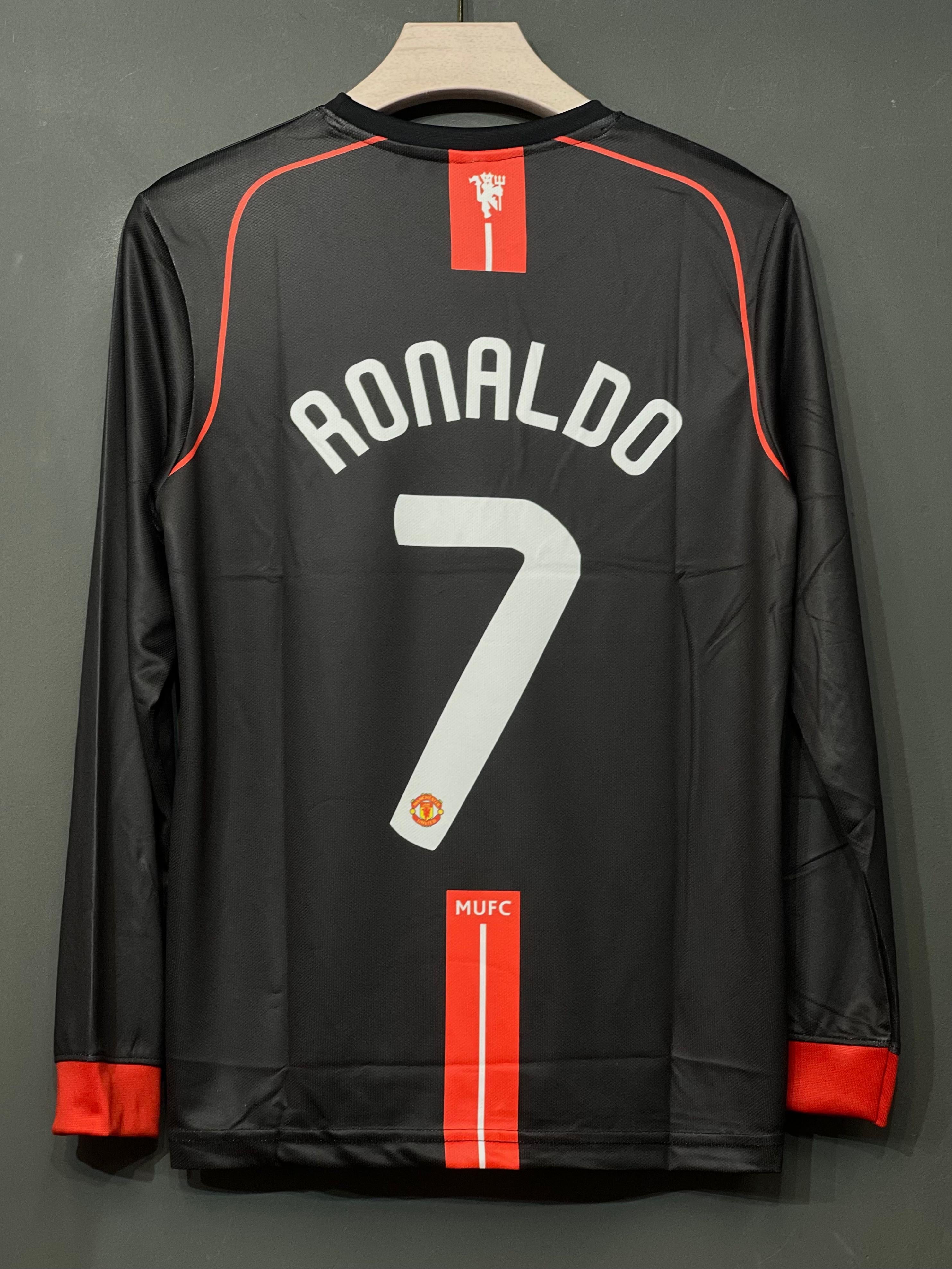RONALDO UNITED 2008 AWAY KIT FULL SLEEV EMBROIDERY