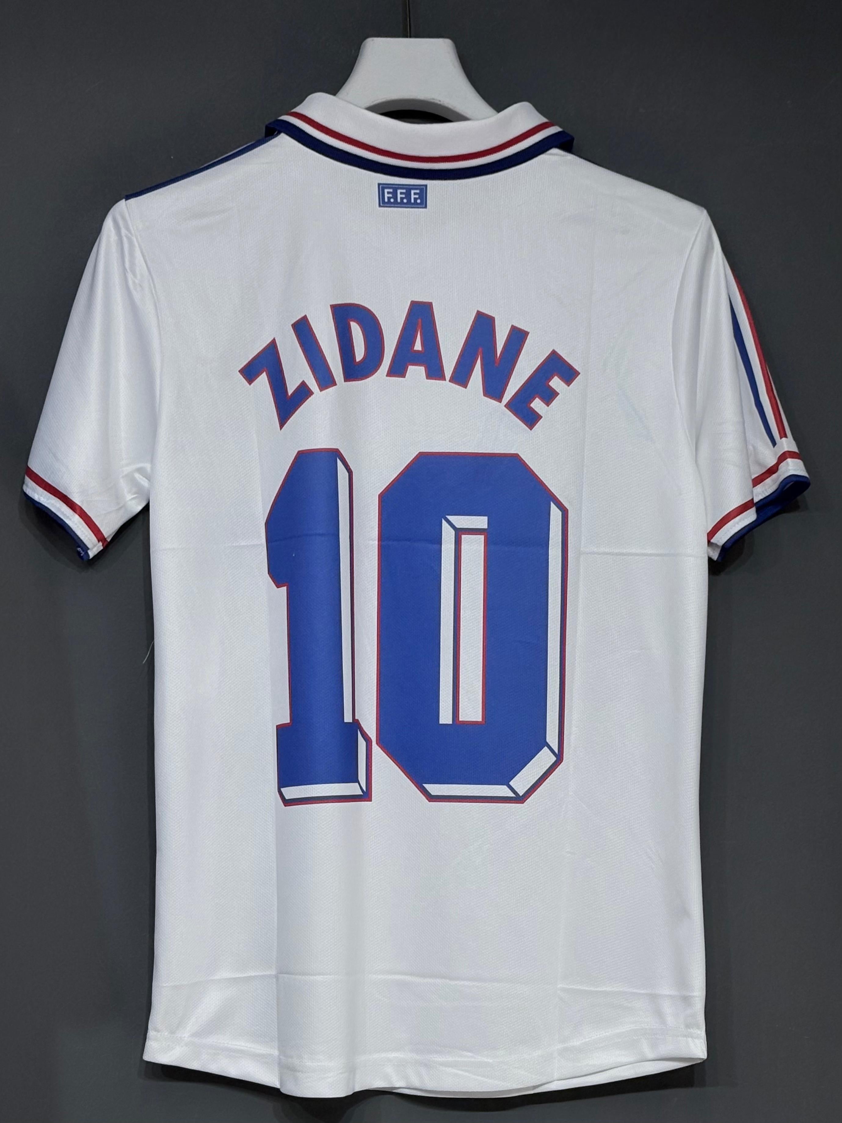 ZIDANE FRANCE 1998 AWAY POLO EMBROIDERY