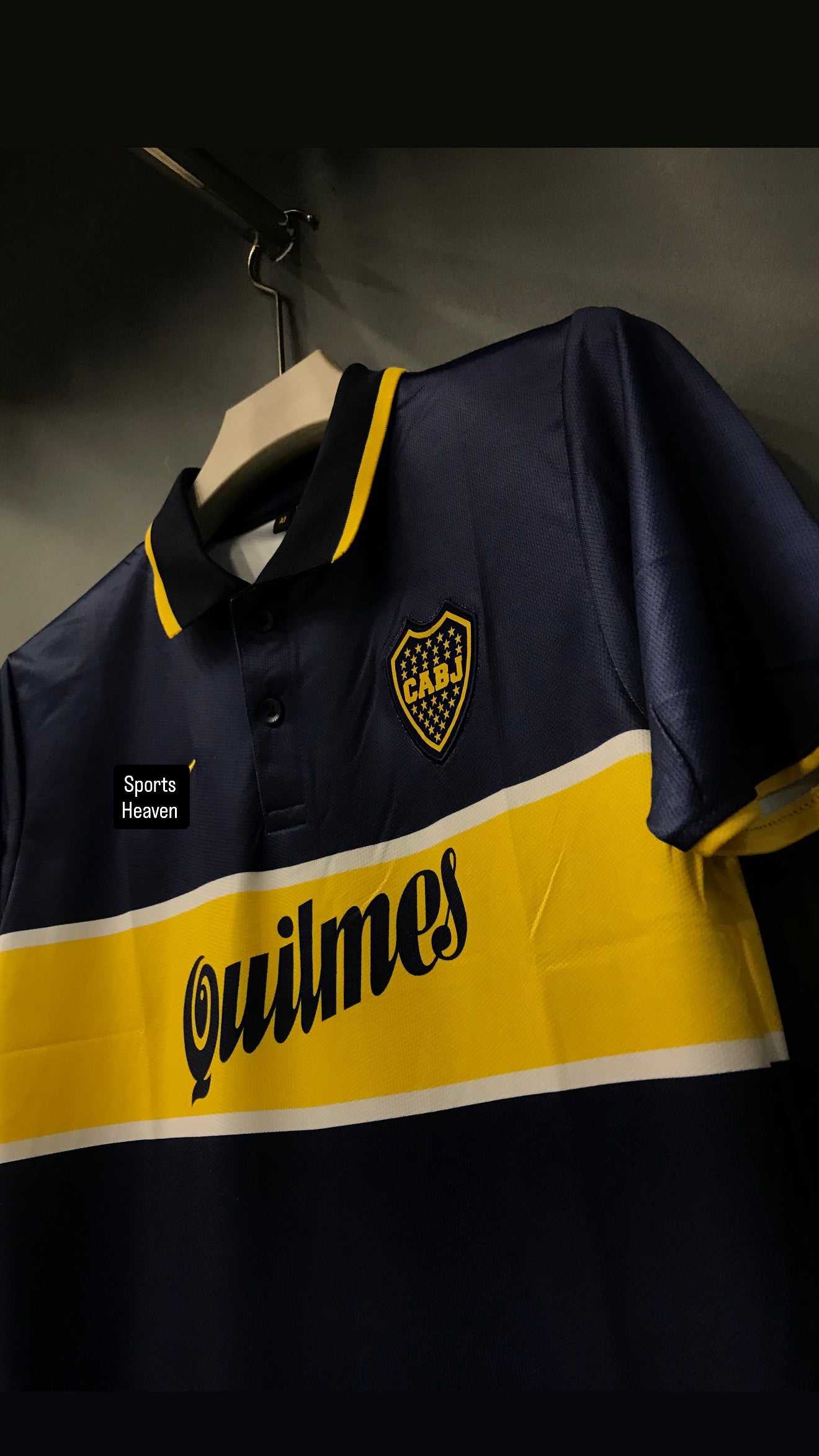 MARADONA BOCCA JUNIOR HOME KIT  POLO EMBROIDERY