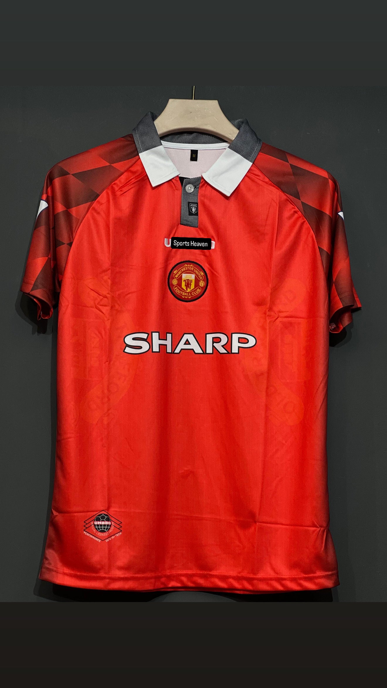 BECKHAM UNITED HOME KIT 1996 POLO EMBROIDERY
