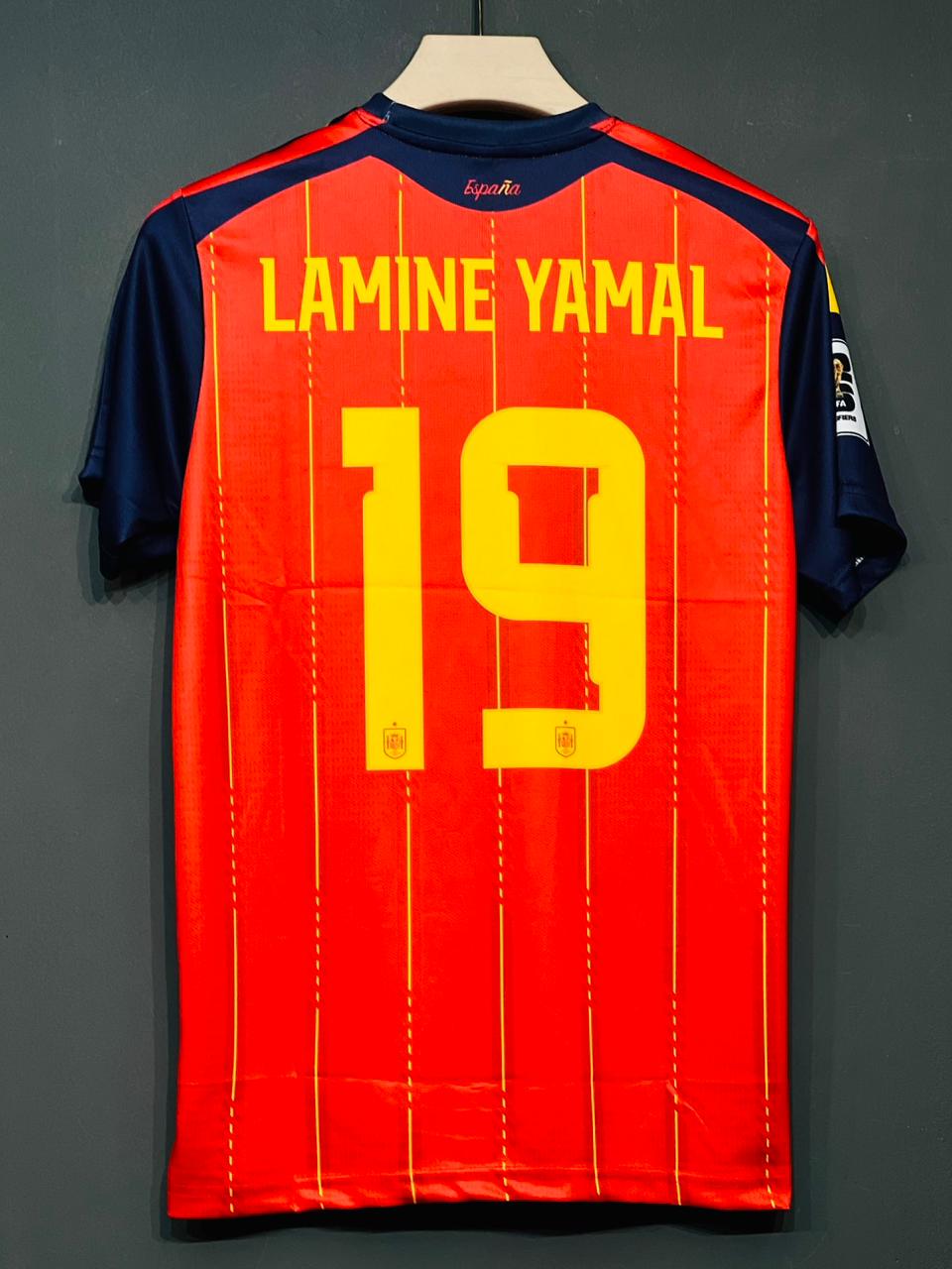 YAMAL SPAIN HOME KIT EMBROIDERY 26 WORLD CUP KIT