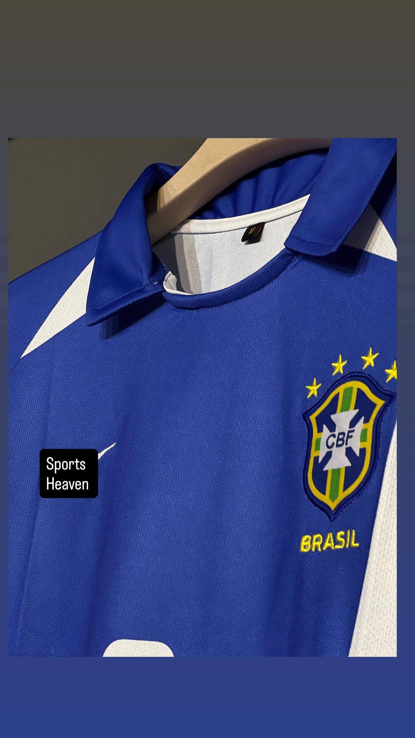 RONALDO BRAZIL 2002 AWAY KIT POLO EMBROIDERY
