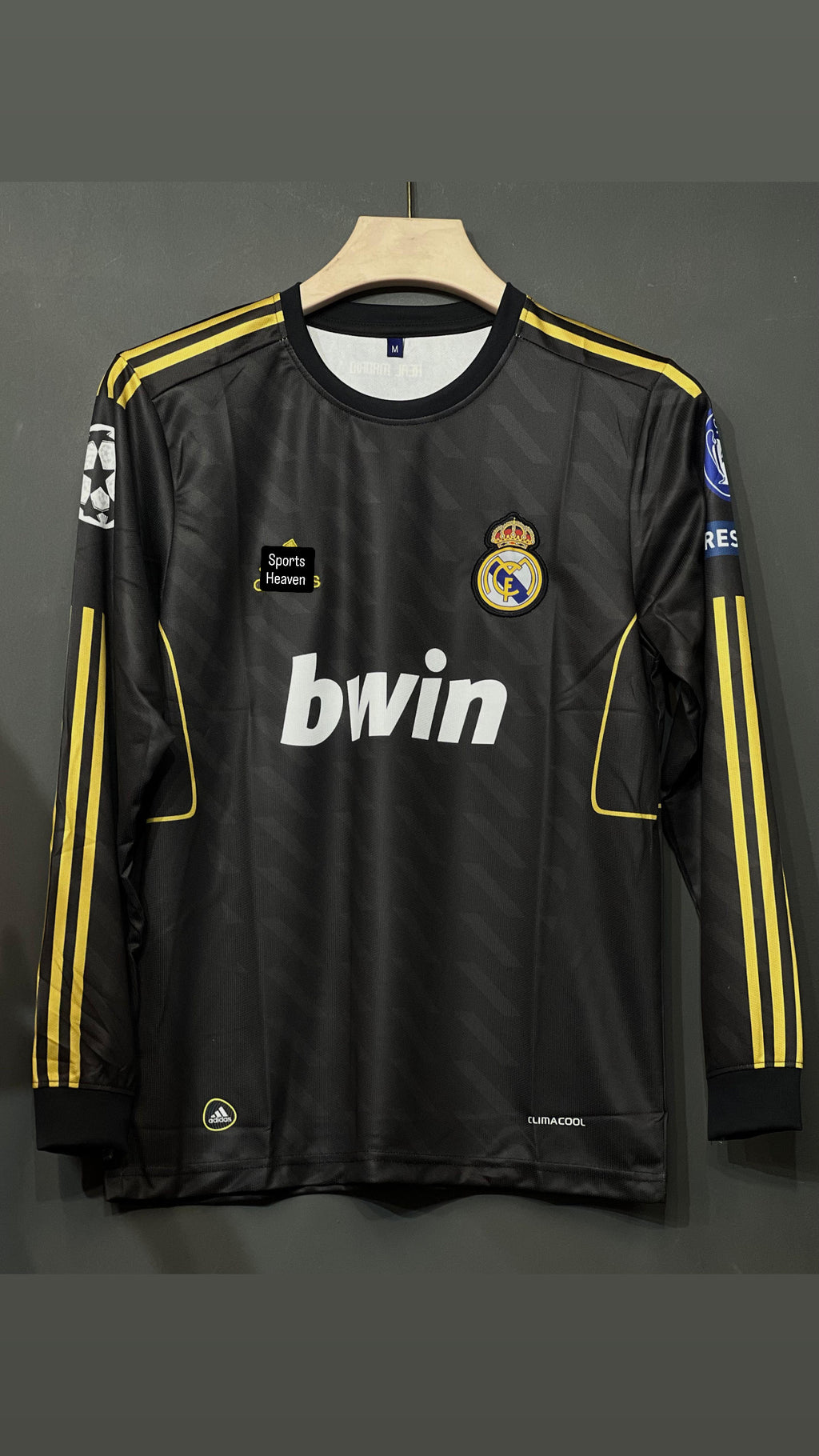 RONALDO REAL MADRID 2012 AWAY  KIT FULL SLEEV EMBROIDERY