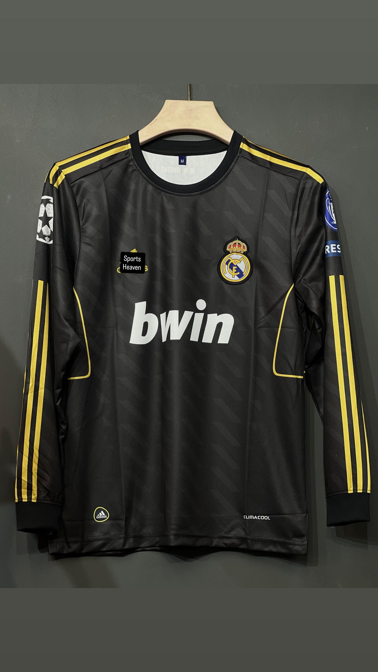 RONALDO REAL MADRID 2012 AWAY  KIT FULL SLEEV EMBROIDERY