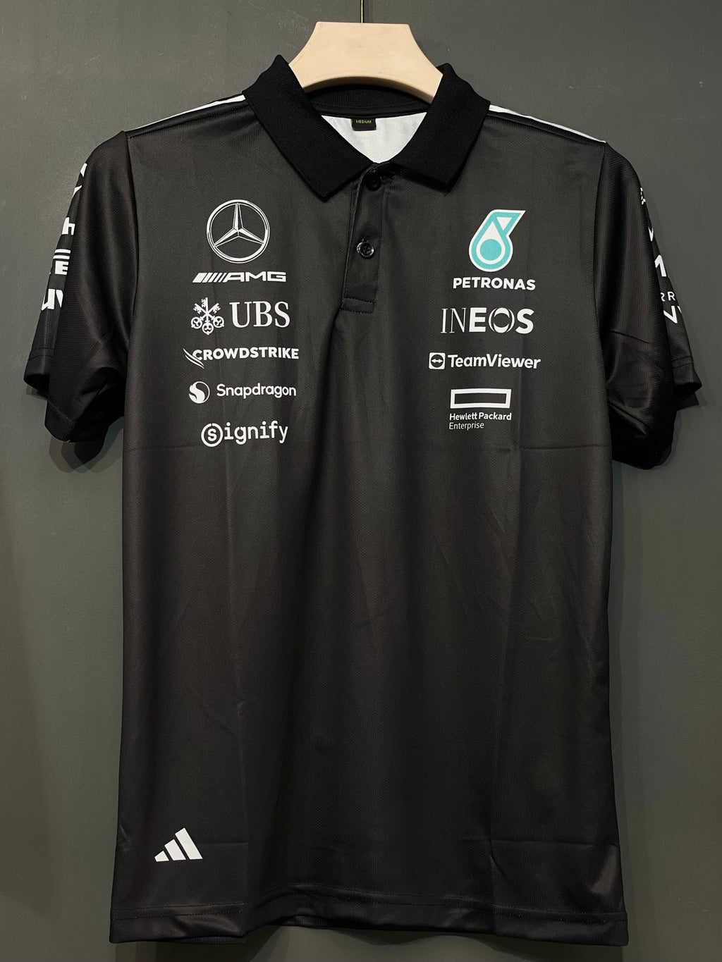 F1 MERCEDES PETRONAS BLACK POLO PREMIUM