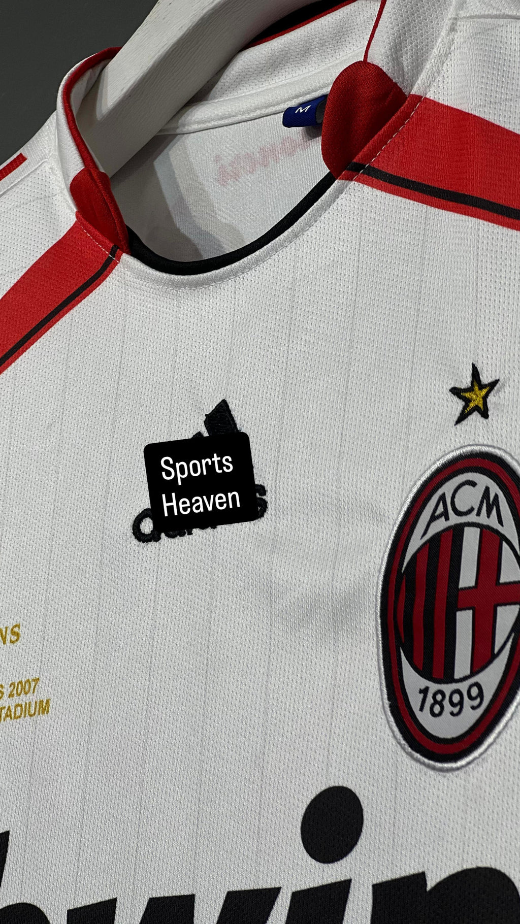 KAKA AC MILAN 2007/08 AWAY KIT EMBROIDERY