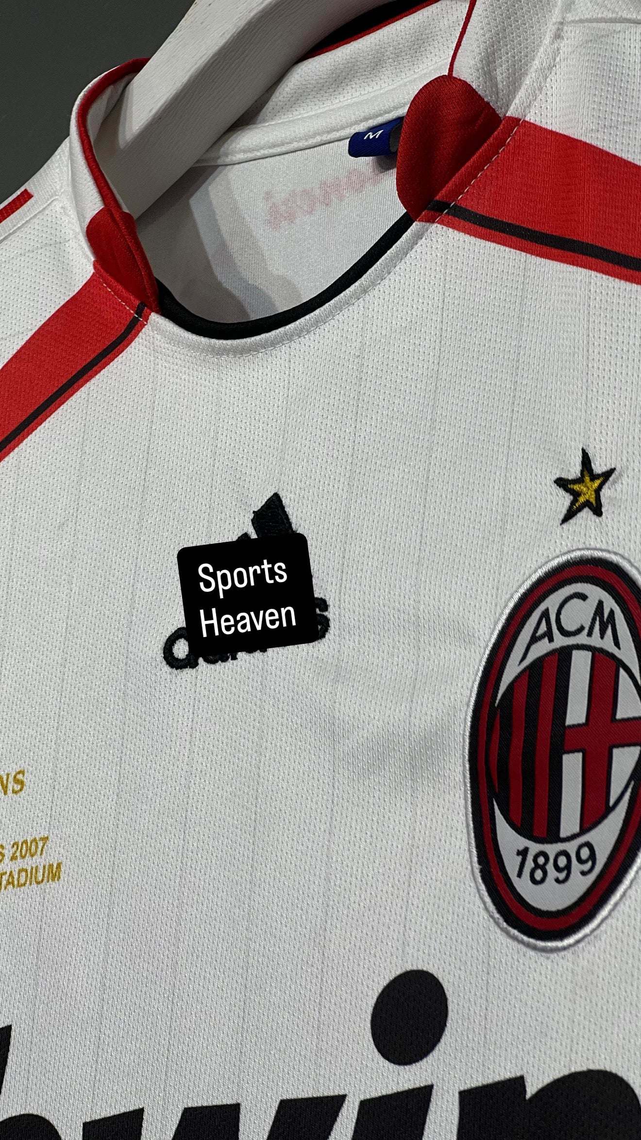KAKA AC MILAN 2007/08 AWAY KIT EMBROIDERY