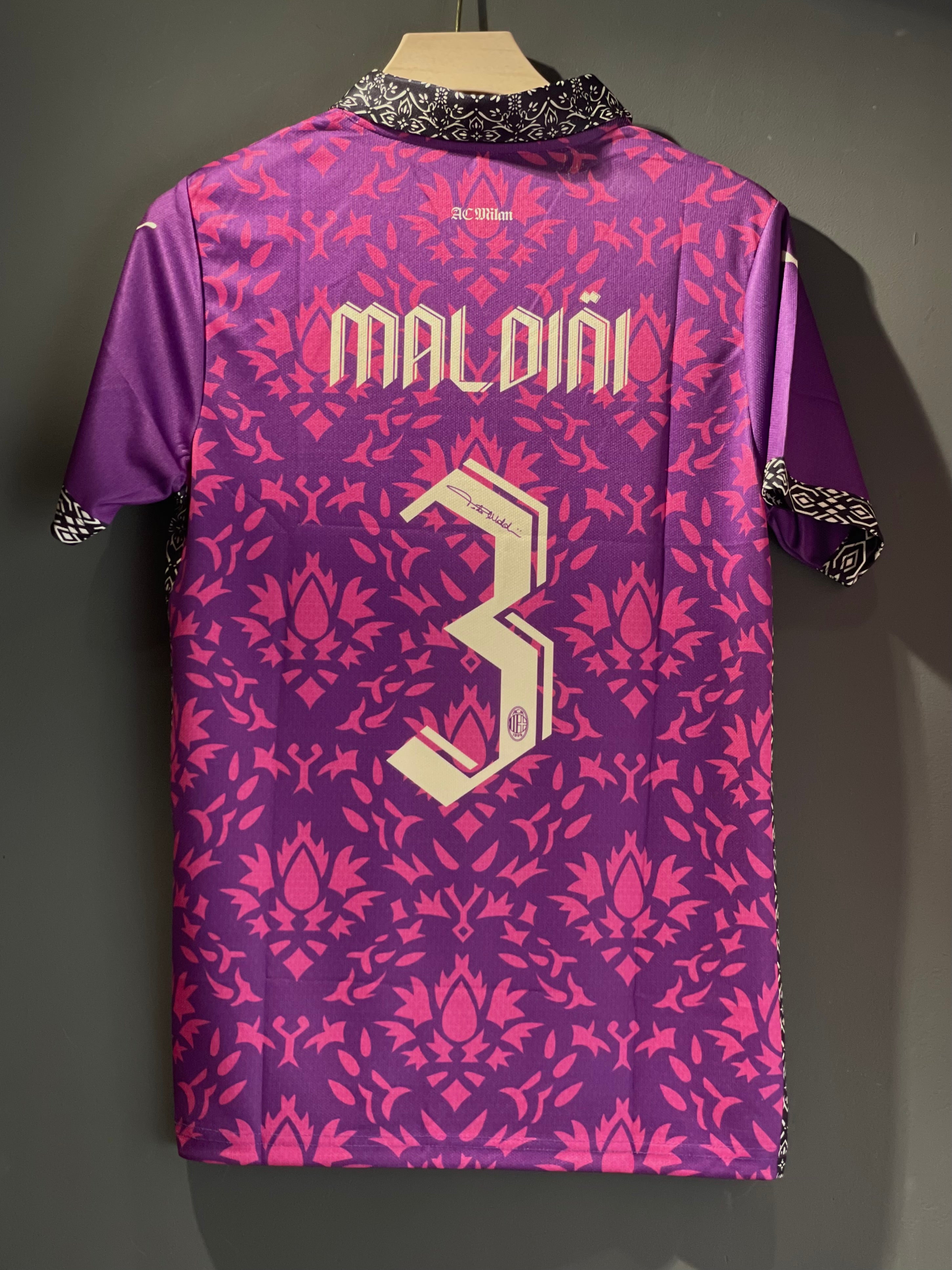 MALDINI AC MILAN PINK POLO SPECIAL KIT EMBROIDERY