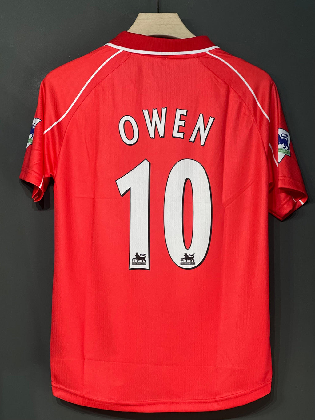 OWEN LIVERPOOL HOME KIT 2002 POLO EMBROIDERY