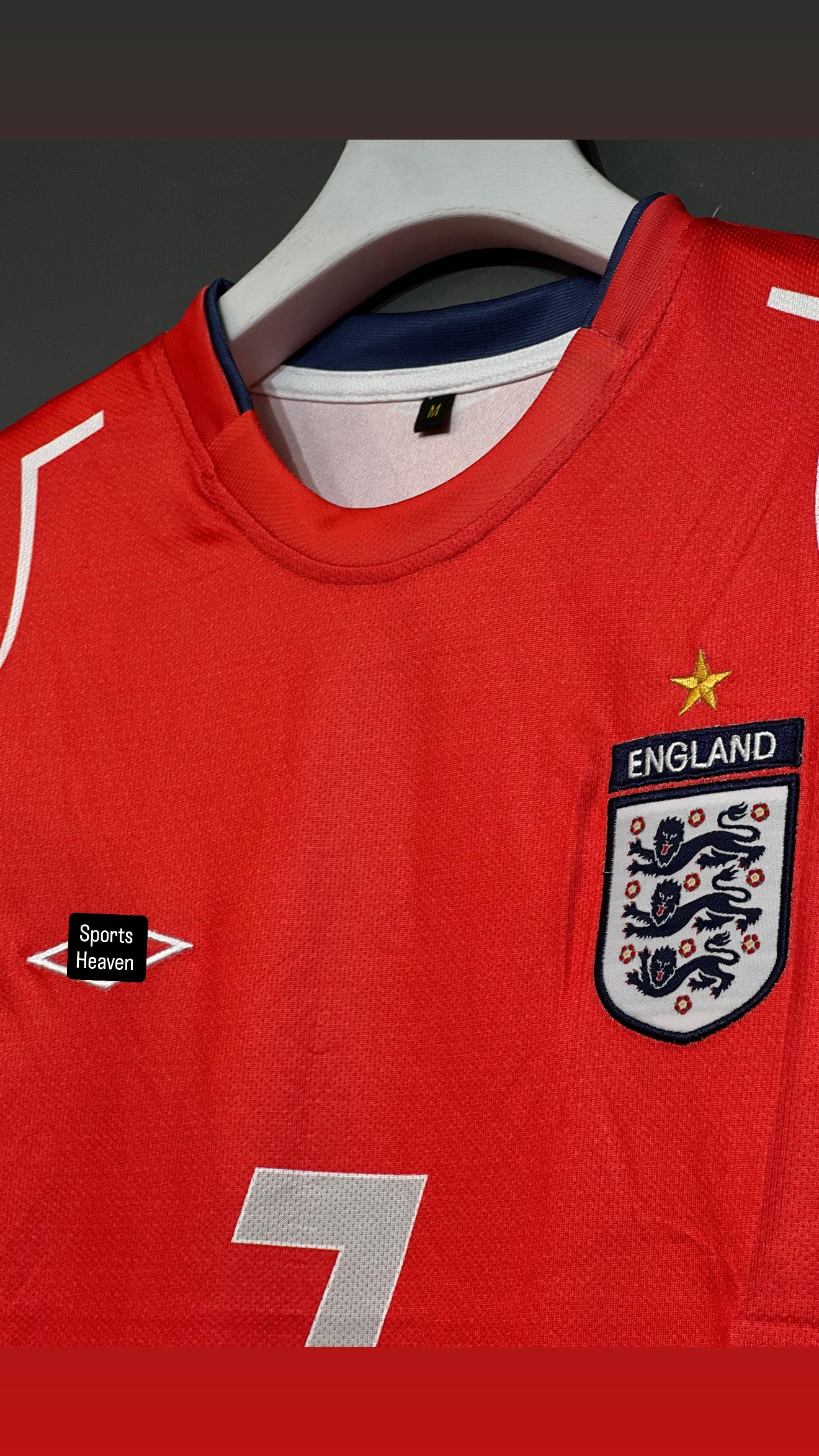 BECKHAM ENGLAND AWAY KIT EMBROIDERY