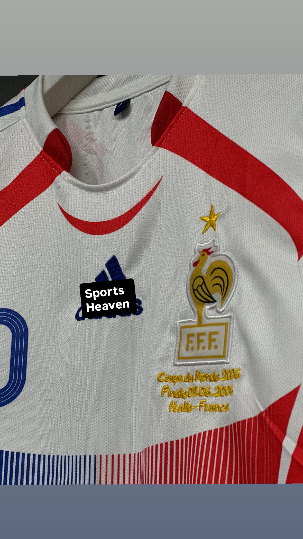 ZIDAN FRANCE 2006 AWAY KIT HALF SLEEV EMBROIDERY